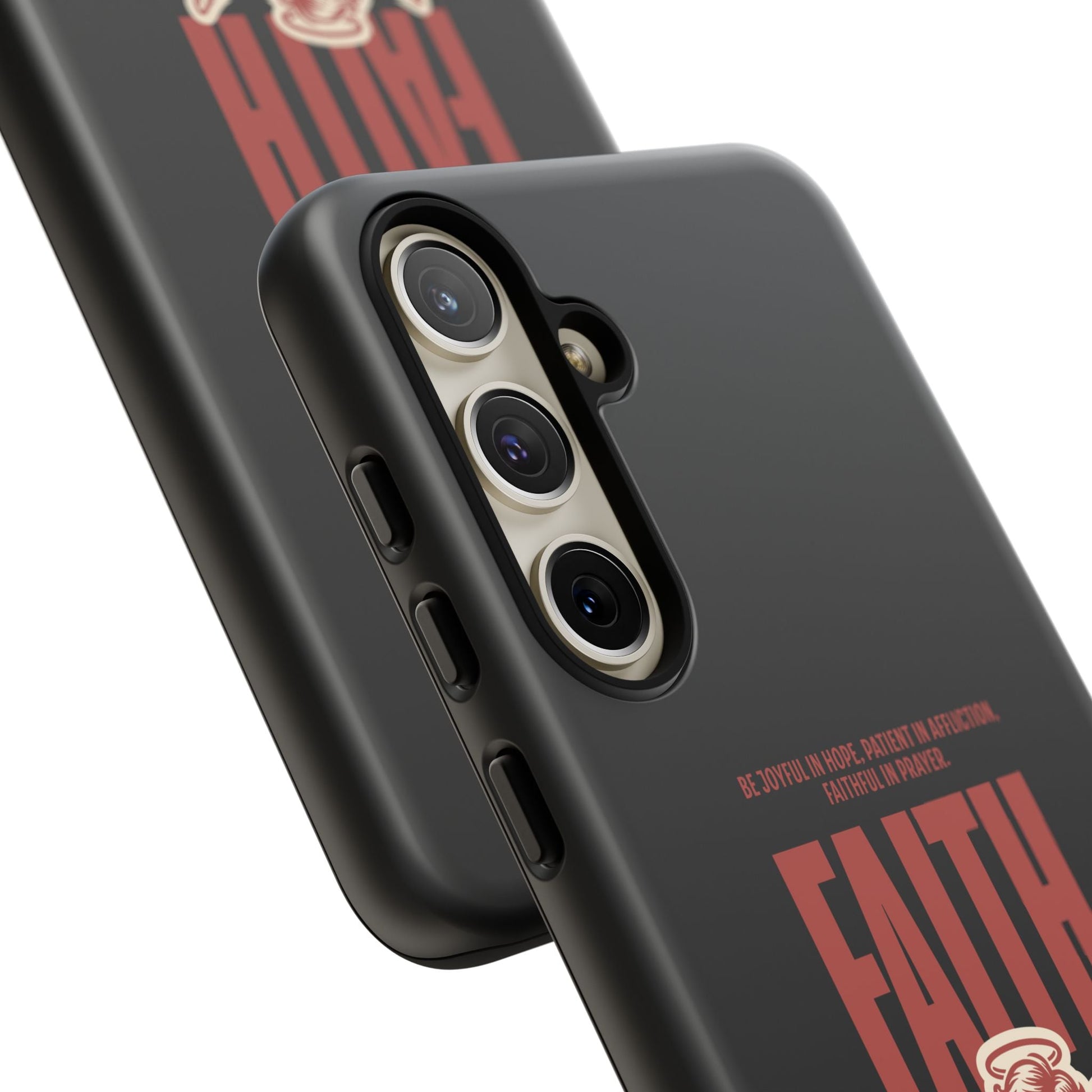 Faith - Inspired Tough Phone Case, Angel Phone Cover, Inspirational Mobile Protector, Christian Gift, Romans 12:12 Decor | Phone Case – GodSpeed Threads