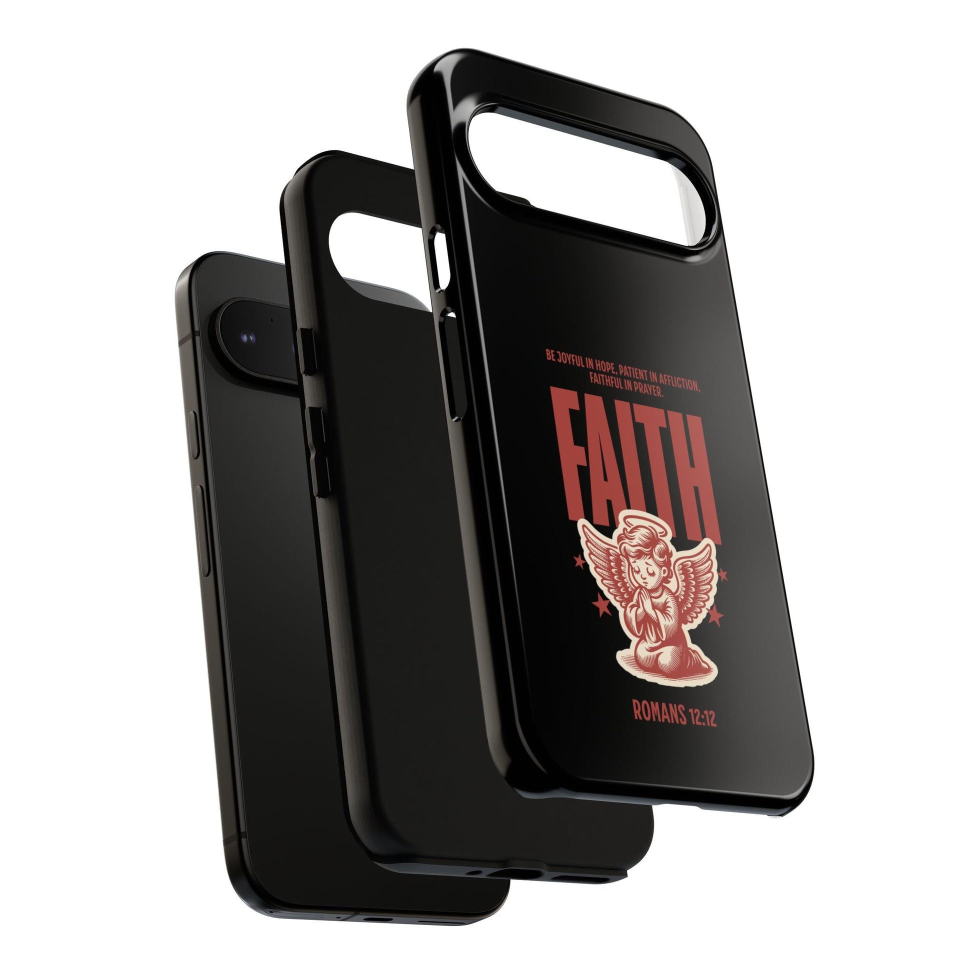 Faith - Inspired Tough Phone Case, Angel Phone Cover, Inspirational Mobile Protector, Christian Gift, Romans 12:12 Decor | Phone Case – GodSpeed Threads