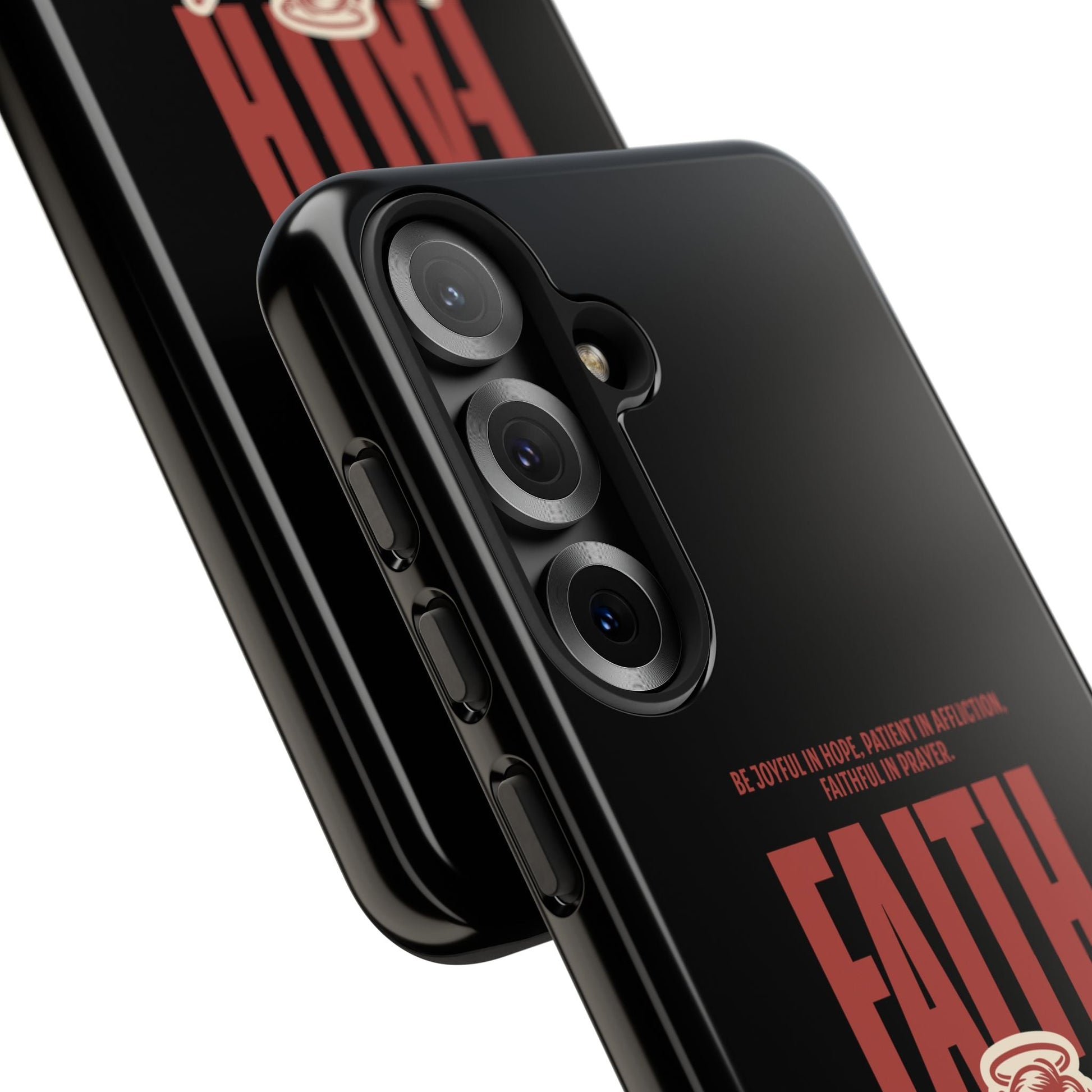 Faith - Inspired Tough Phone Case, Angel Phone Cover, Inspirational Mobile Protector, Christian Gift, Romans 12:12 Decor | Phone Case – GodSpeed Threads