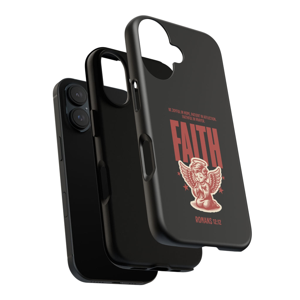 Faith - Inspired Tough Phone Case, Angel Phone Cover, Inspirational Mobile Protector, Christian Gift, Romans 12:12 Decor | Phone Case – GodSpeed Threads