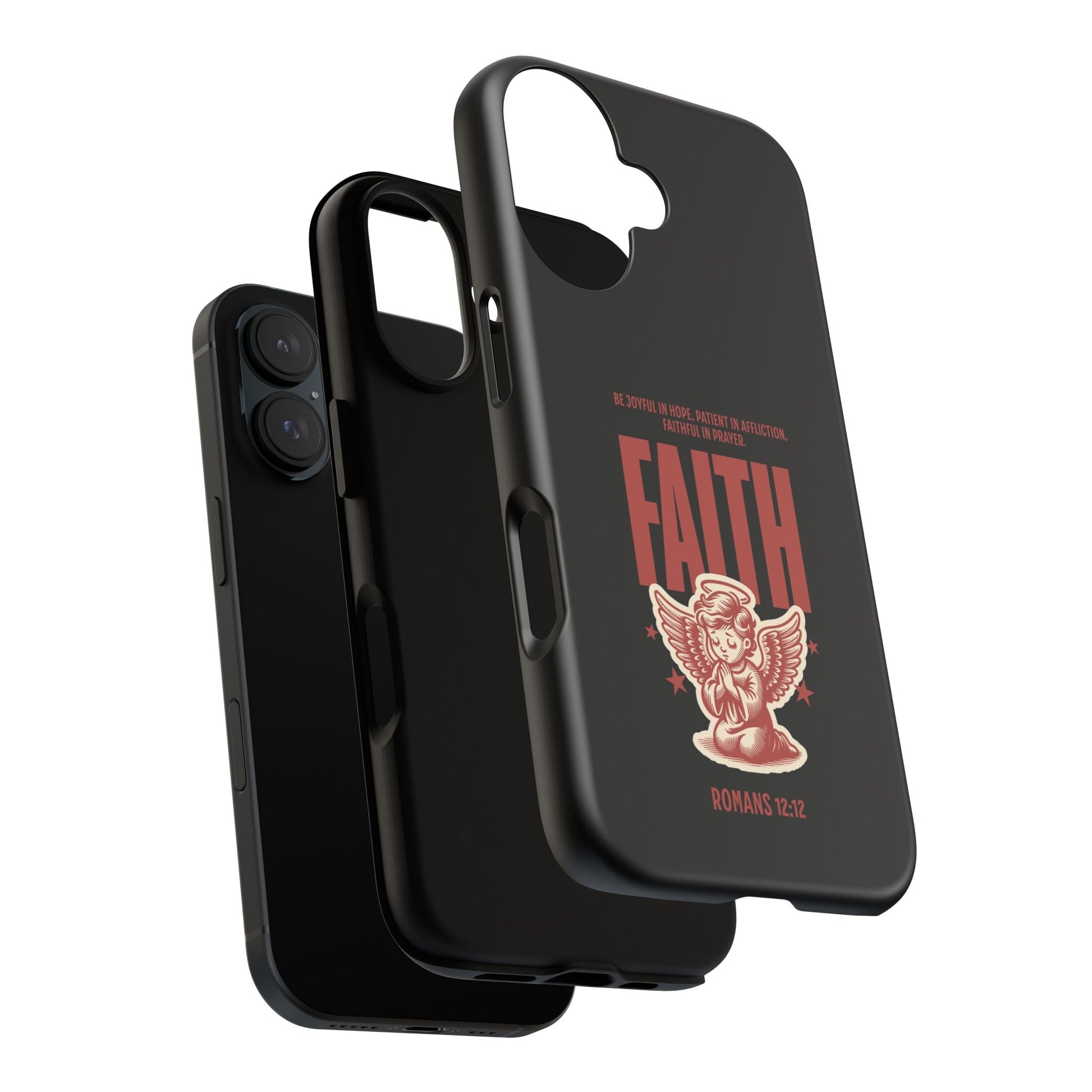 Faith - Inspired Tough Phone Case, Angel Phone Cover, Inspirational Mobile Protector, Christian Gift, Romans 12:12 Decor | Phone Case – GodSpeed Threads