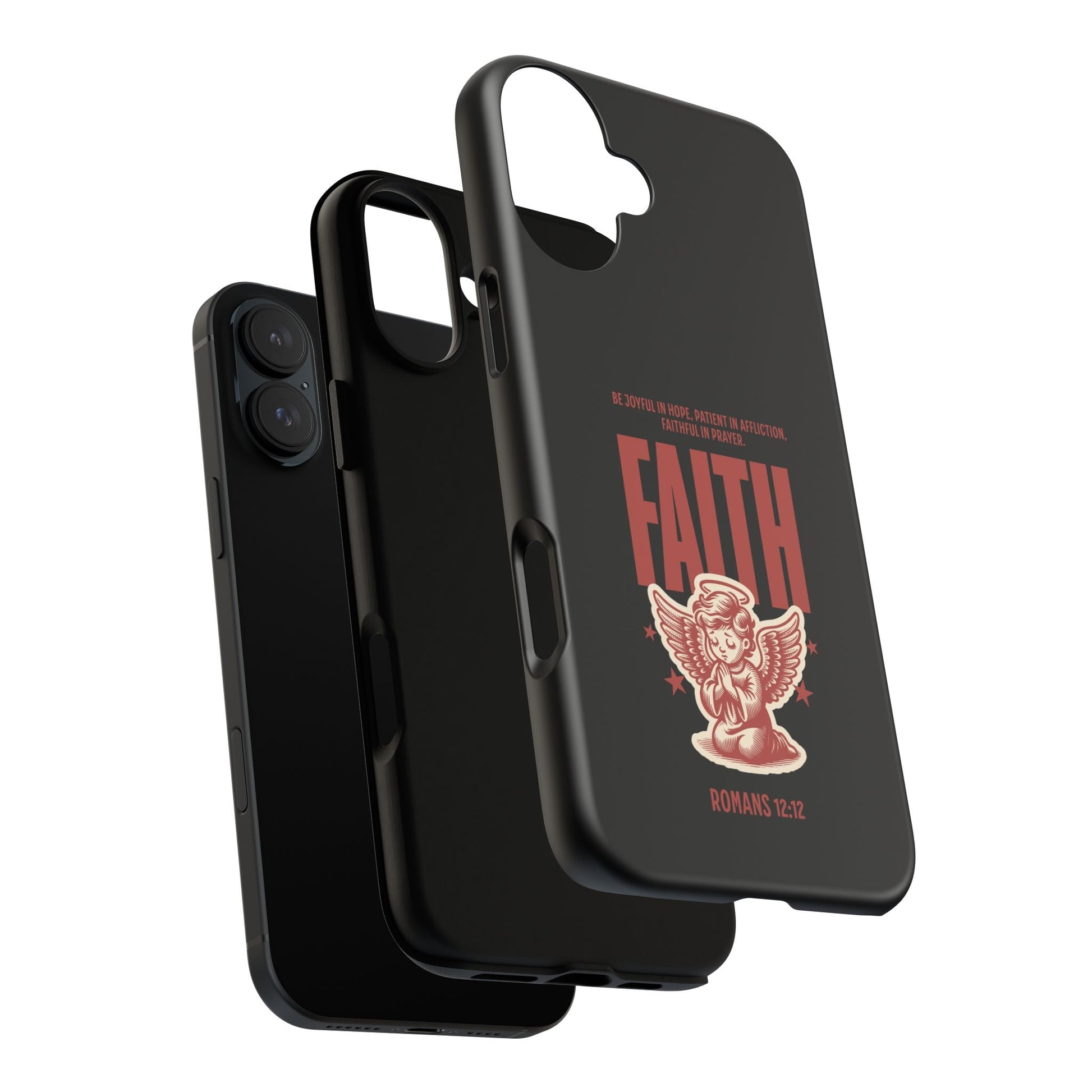 Faith - Inspired Tough Phone Case, Angel Phone Cover, Inspirational Mobile Protector, Christian Gift, Romans 12:12 Decor | Phone Case – GodSpeed Threads