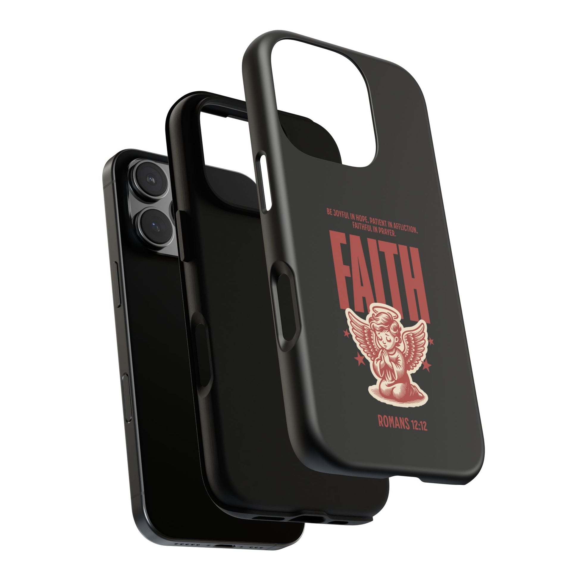 Faith - Inspired Tough Phone Case, Angel Phone Cover, Inspirational Mobile Protector, Christian Gift, Romans 12:12 Decor | Phone Case – GodSpeed Threads