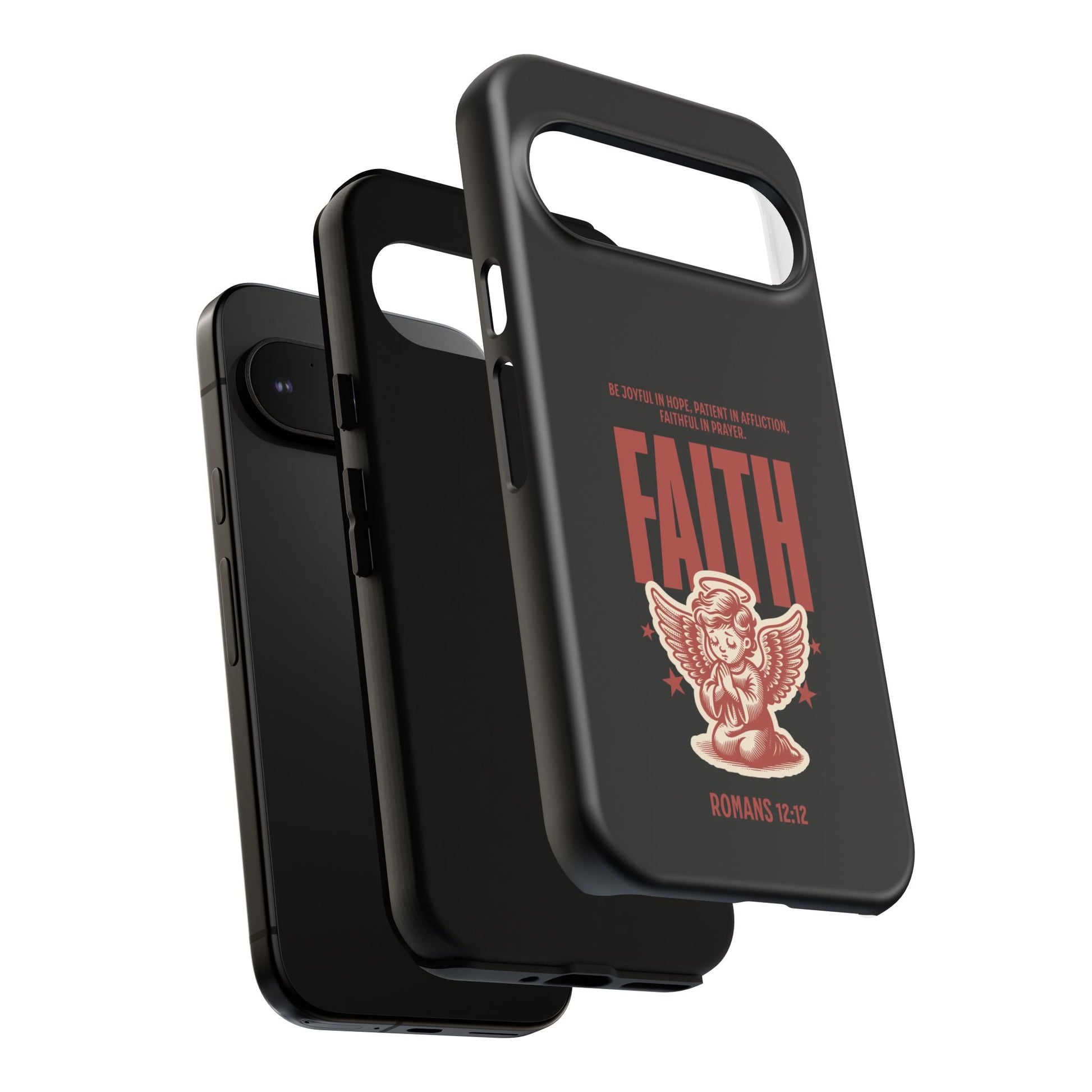 Faith - Inspired Tough Phone Case, Angel Phone Cover, Inspirational Mobile Protector, Christian Gift, Romans 12:12 Decor | Phone Case – GodSpeed Threads