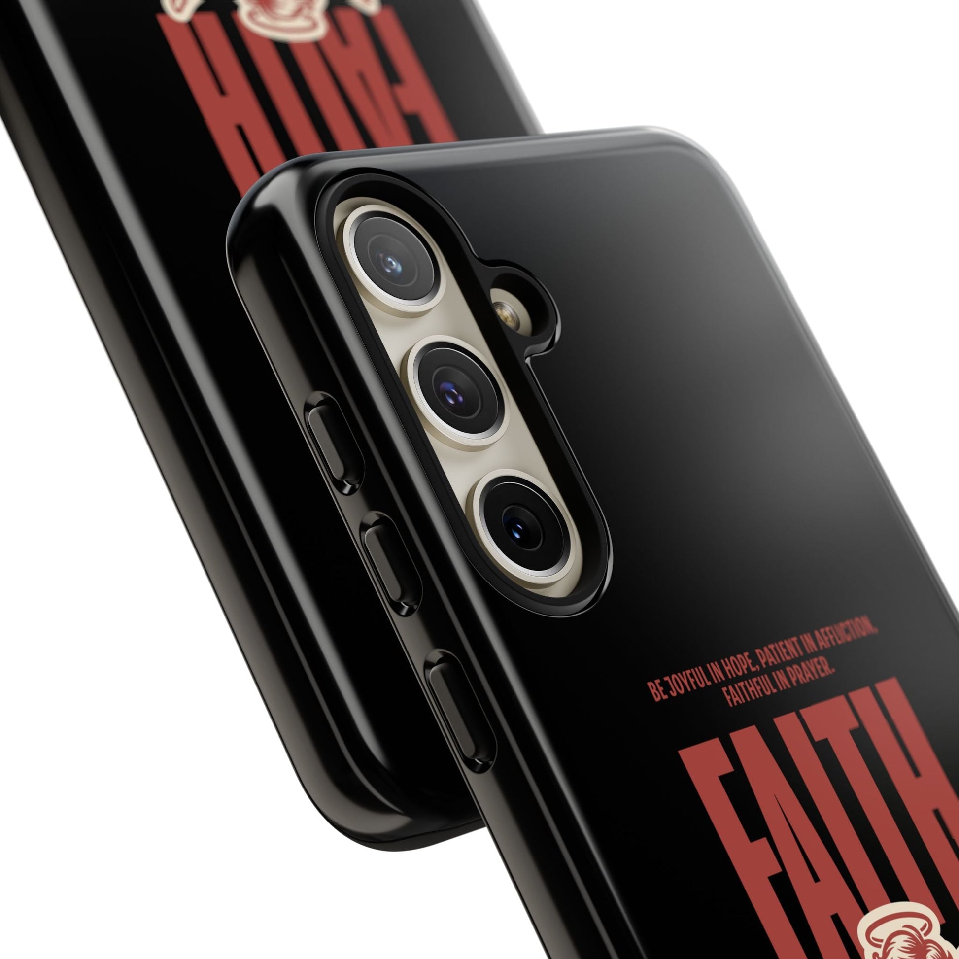 Faith - Inspired Tough Phone Case, Angel Phone Cover, Inspirational Mobile Protector, Christian Gift, Romans 12:12 Decor | Phone Case – GodSpeed Threads
