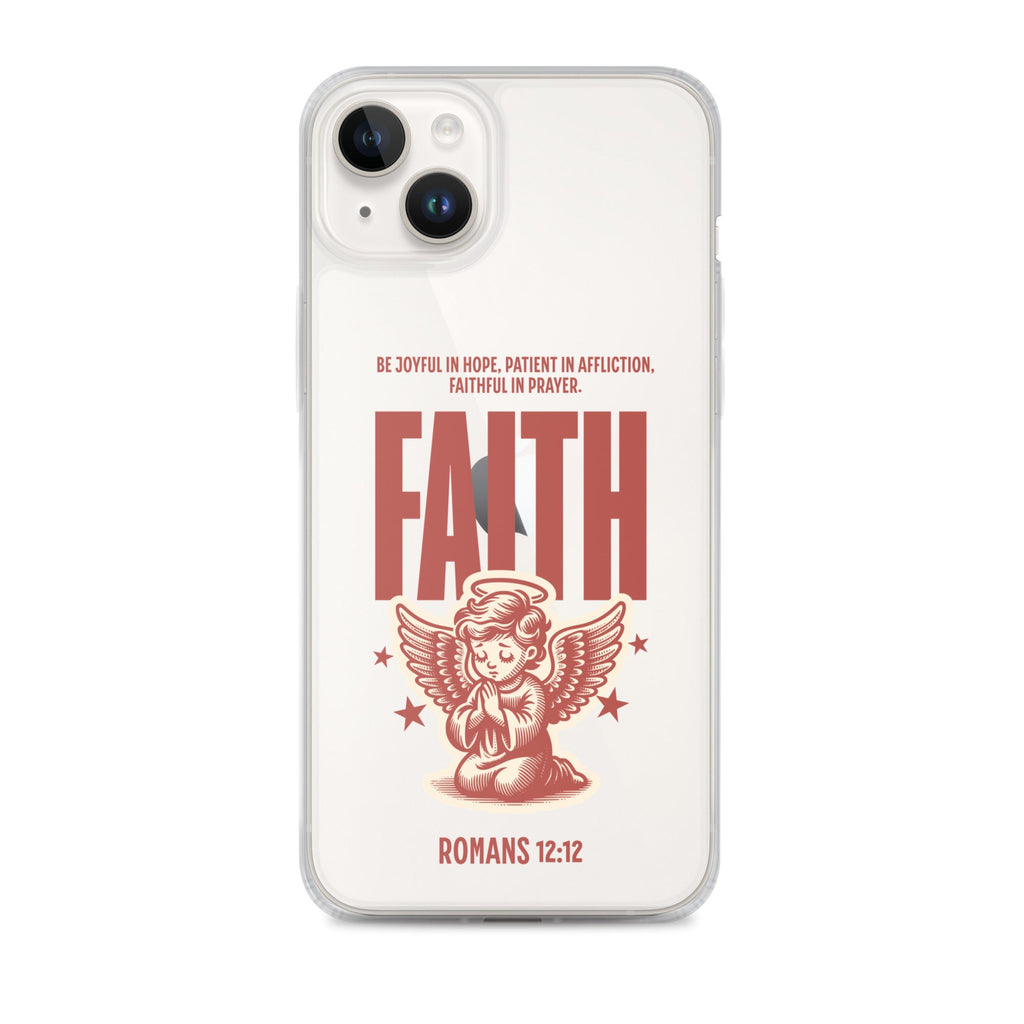 Faith – Romans 12:12 Angel Clear Case for iPhone® | Phone Case – GodSpeed Threads