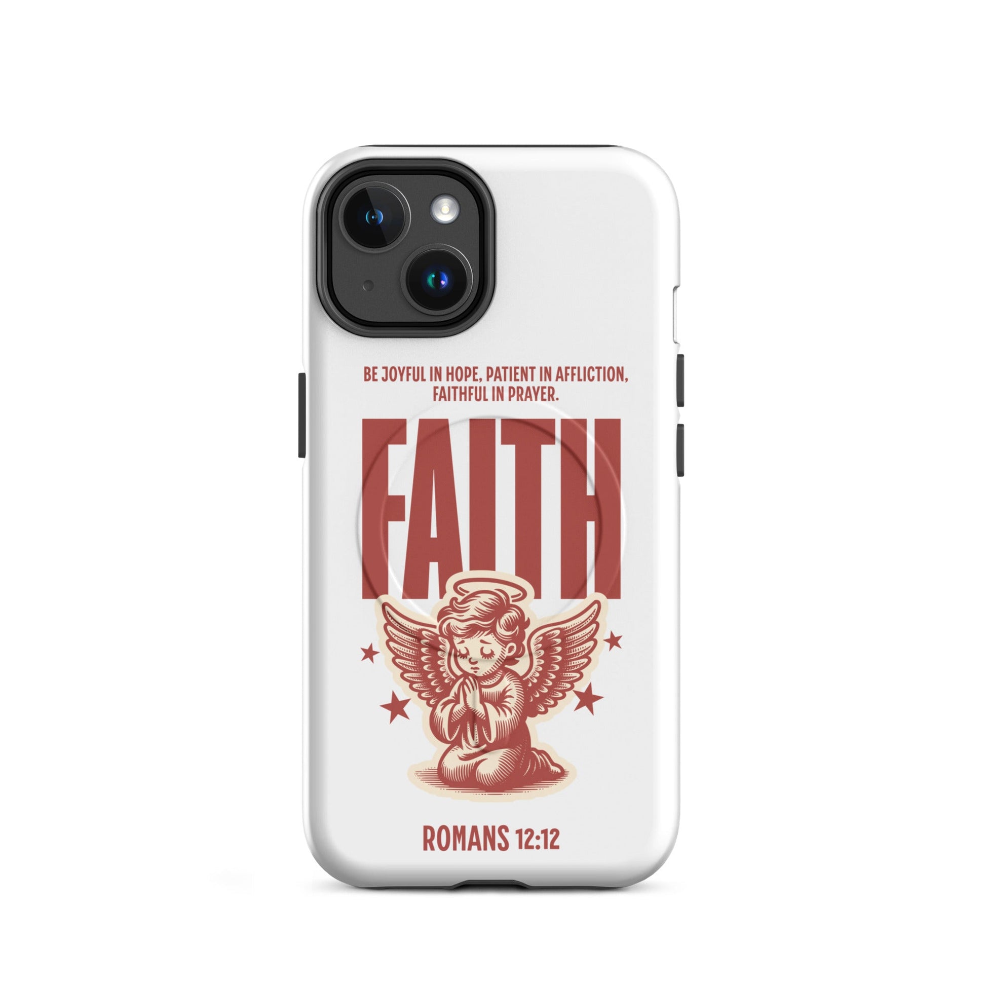 Faith – Romans 12:12 Angel MagSafe® Tough Case for iPhone | Phone Case – GodSpeed Threads