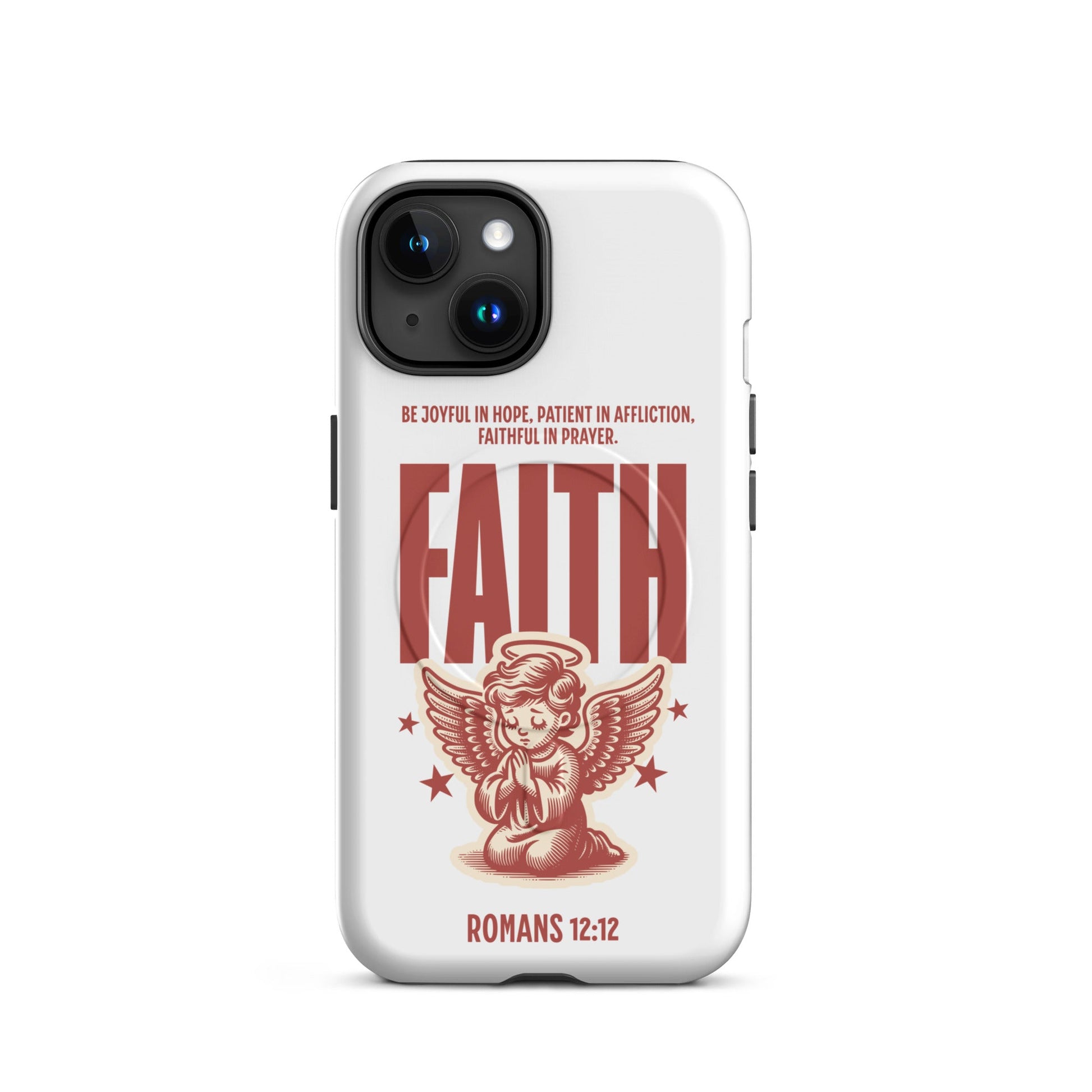 Faith – Romans 12:12 Angel MagSafe® Tough Case for iPhone | Phone Case – GodSpeed Threads