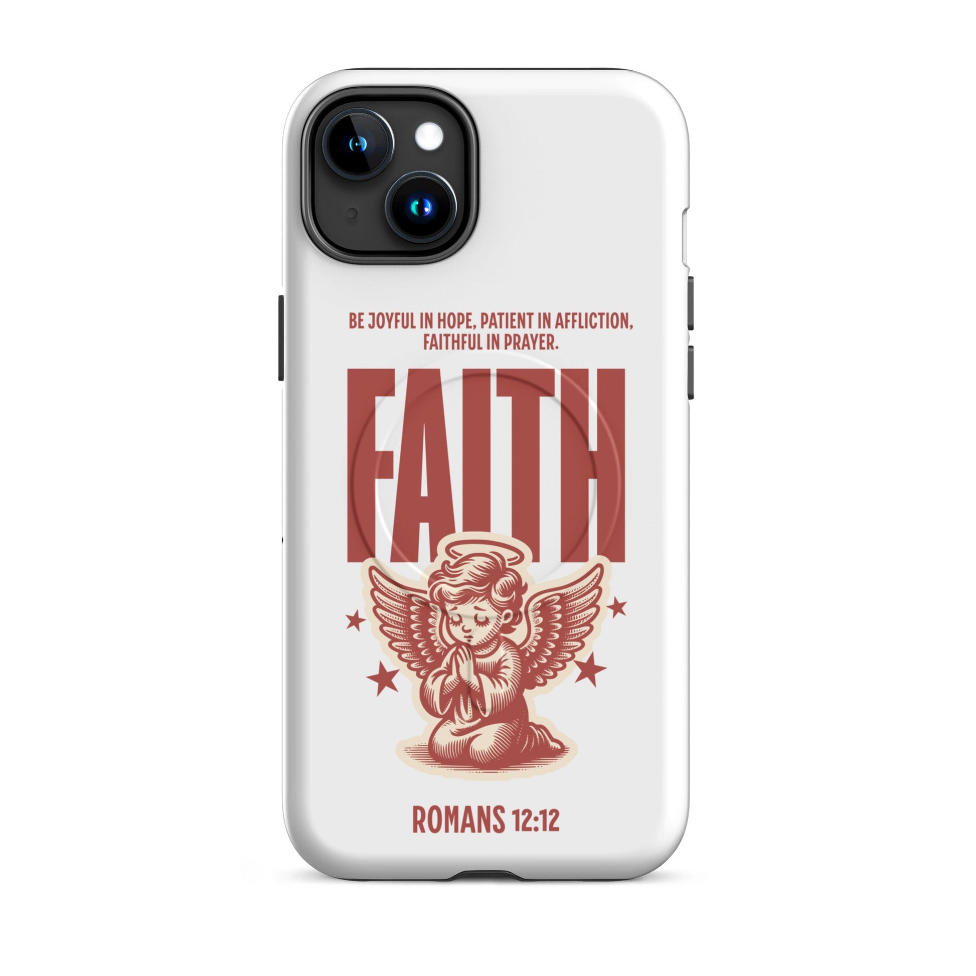 Faith – Romans 12:12 Angel MagSafe® Tough Case for iPhone | Phone Case – GodSpeed Threads