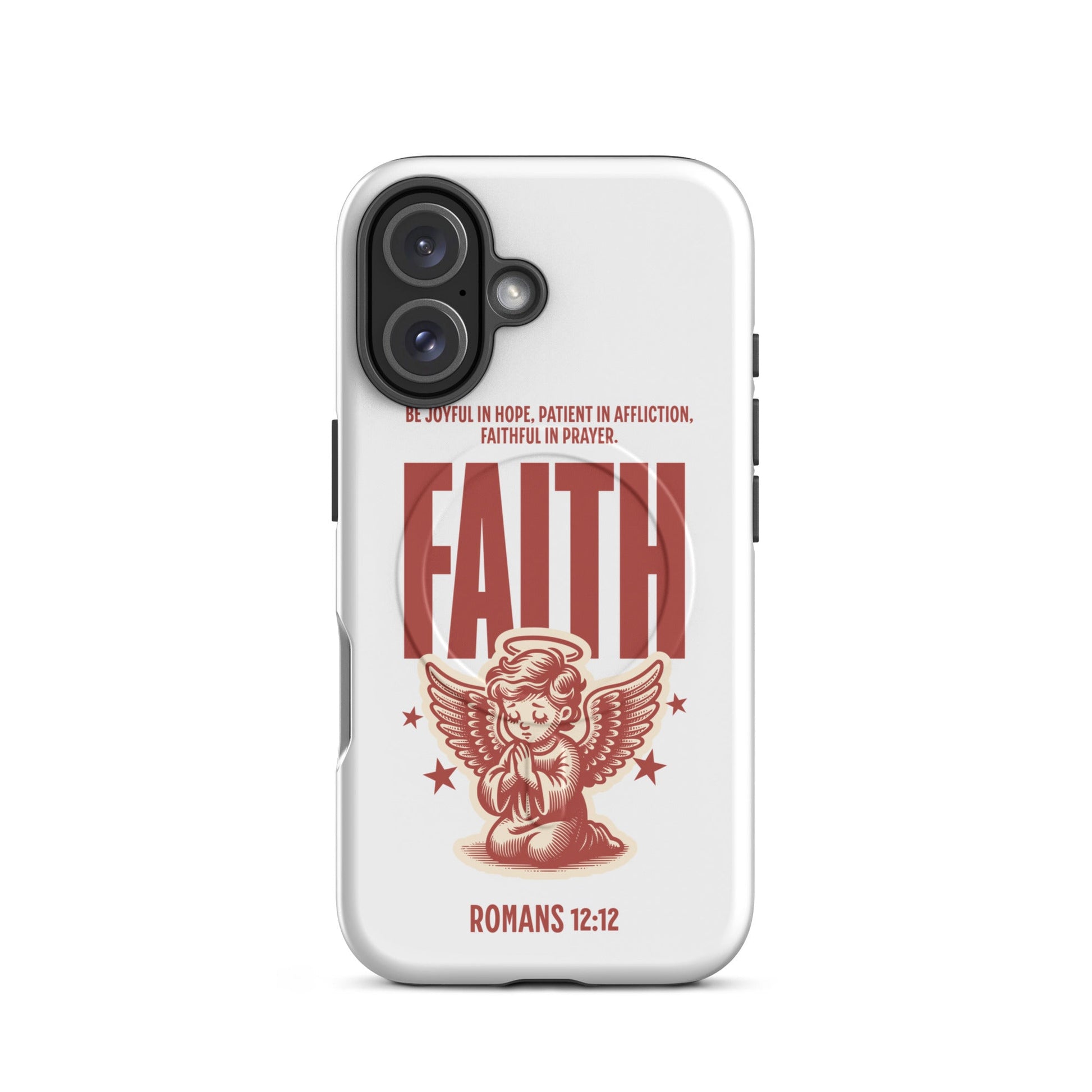 Faith – Romans 12:12 Angel MagSafe® Tough Case for iPhone | Phone Case – GodSpeed Threads