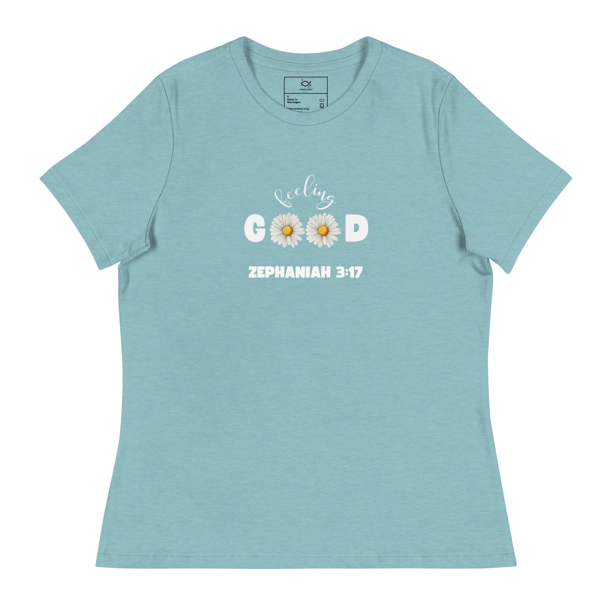 Feeling Good T-Shirt – Zephaniah 3:17 Daisy Christian Tee (Women's Fit) | – GodSpeed Threads