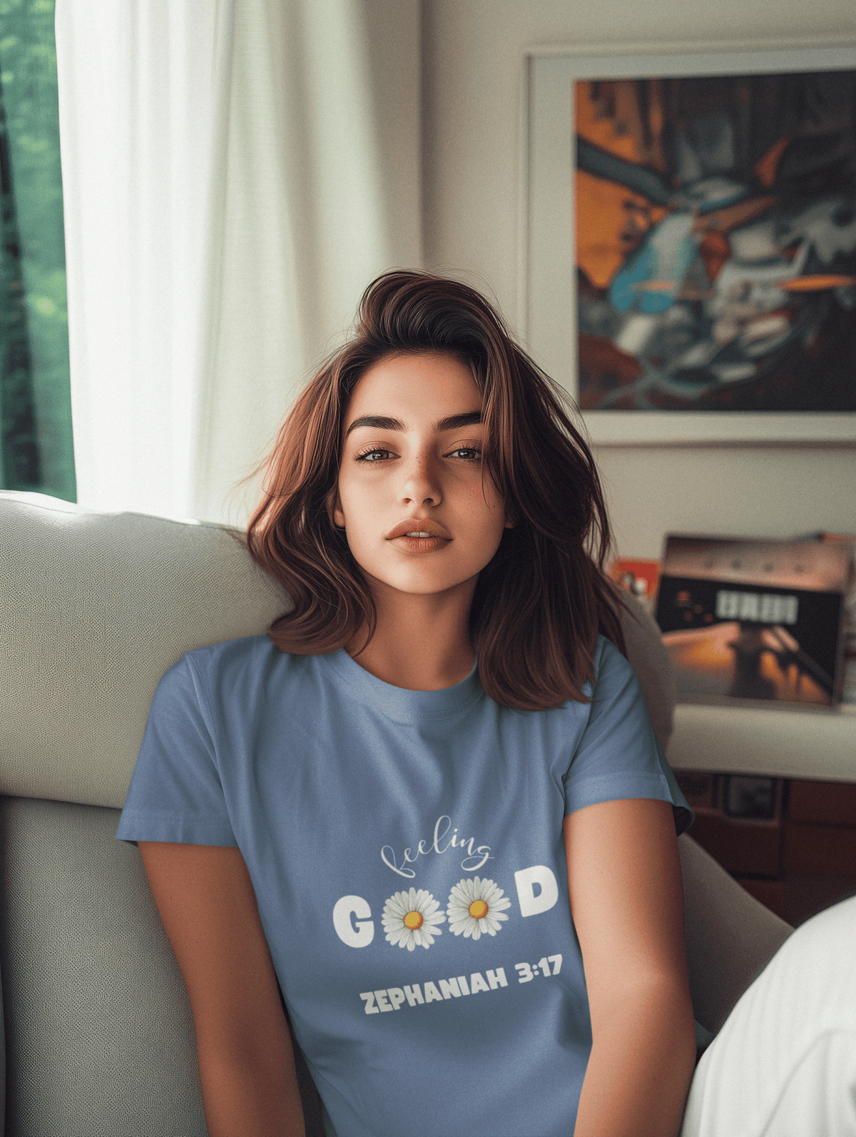 Feeling Good T-Shirt – Zephaniah 3:17 Daisy Christian Tee (Women's Fit) | – GodSpeed Threads