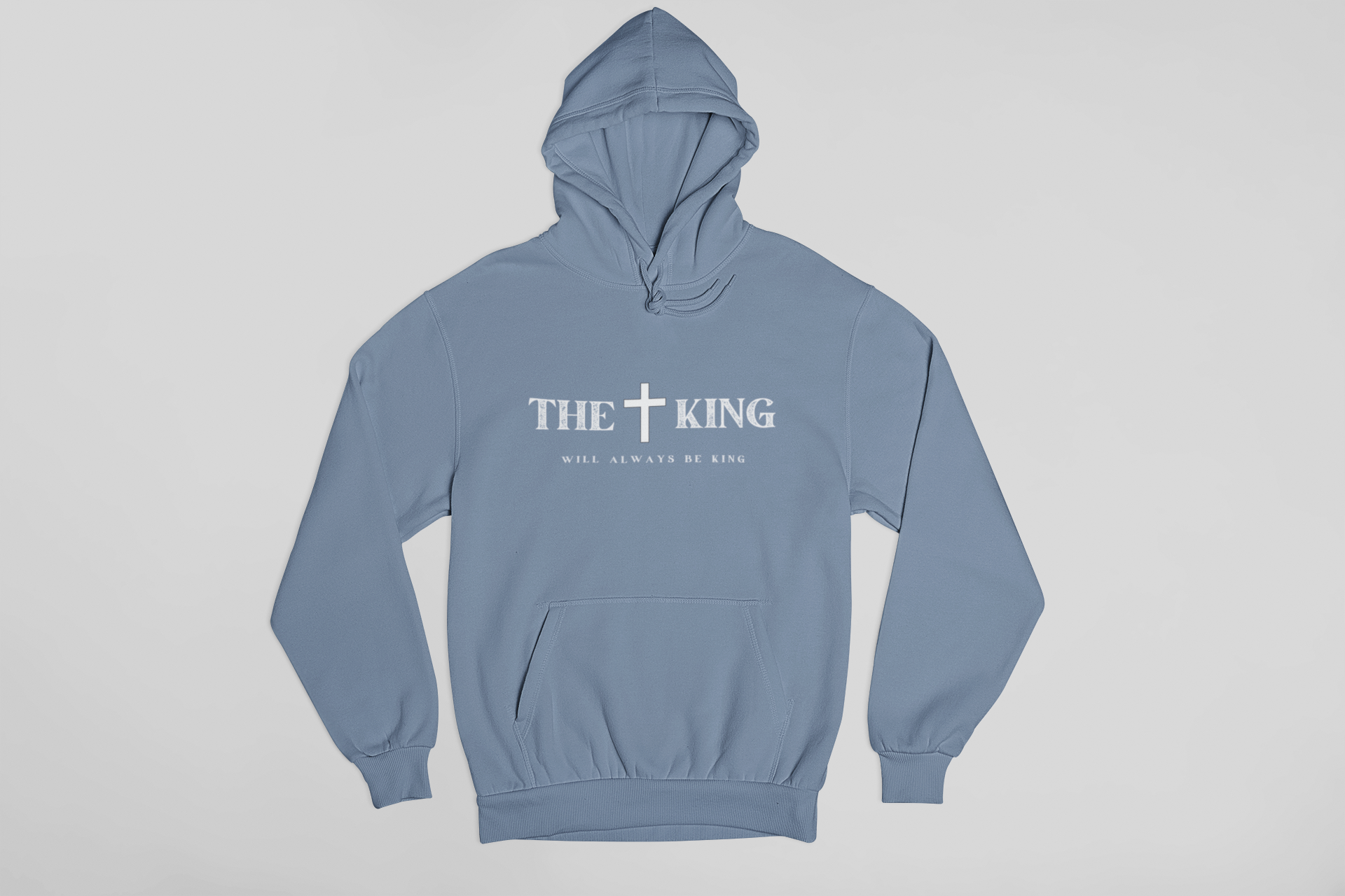 "The King Will Always Be King Christian hoodie with a cross design."
"Minimalist Christian hoodie with a faith-based message."
"Inspirational faith hoodie featuring a cross and bold typography."
"Christian pullover hoodie for church, worship, and everyday wear."
"Religious hoodie for believers and faith-driven individuals."
