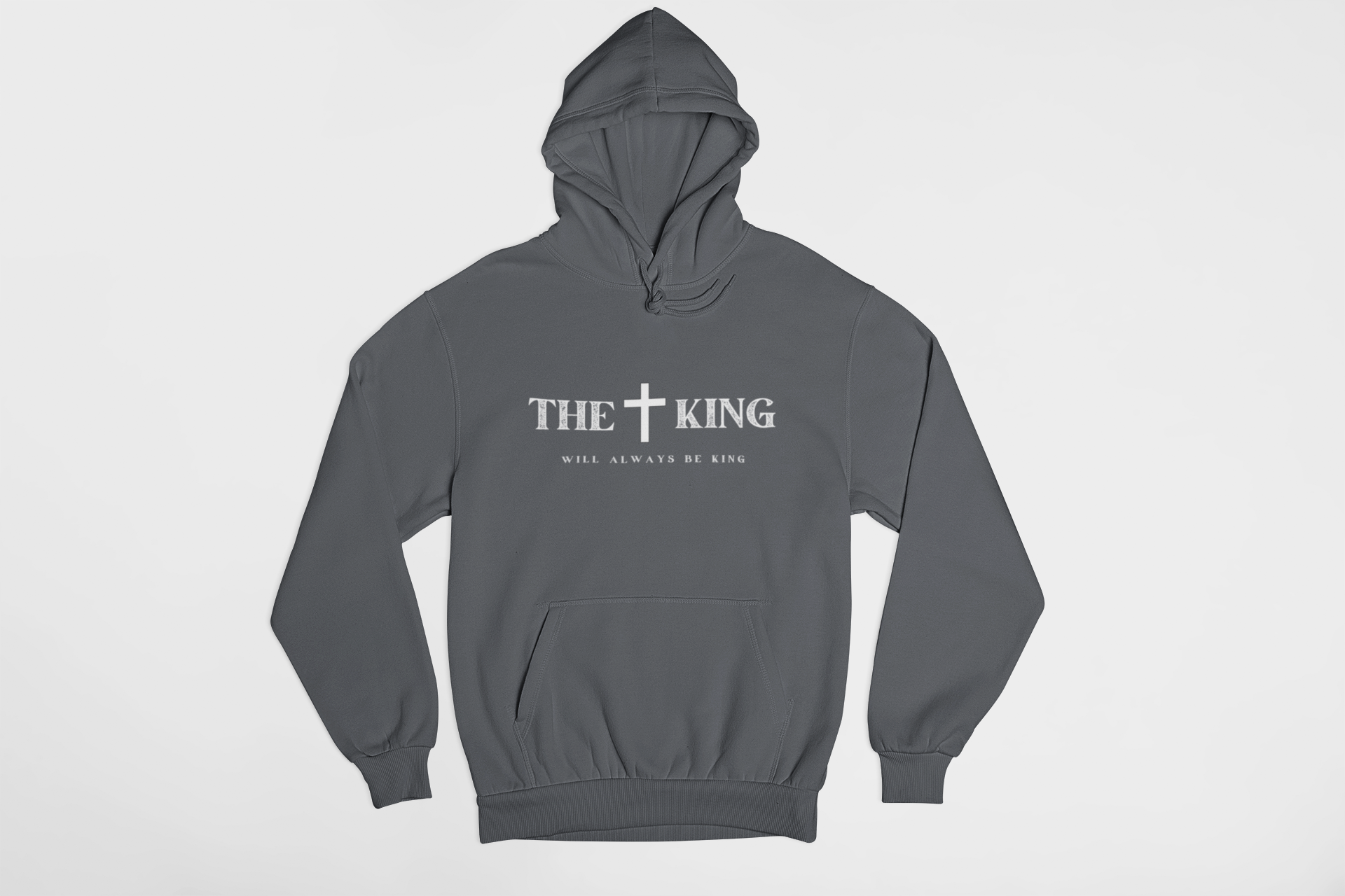 "The King Will Always Be King Christian hoodie with a cross design."
"Minimalist Christian hoodie with a faith-based message."
"Inspirational faith hoodie featuring a cross and bold typography."
"Christian pullover hoodie for church, worship, and everyday wear."
"Religious hoodie for believers and faith-driven individuals."