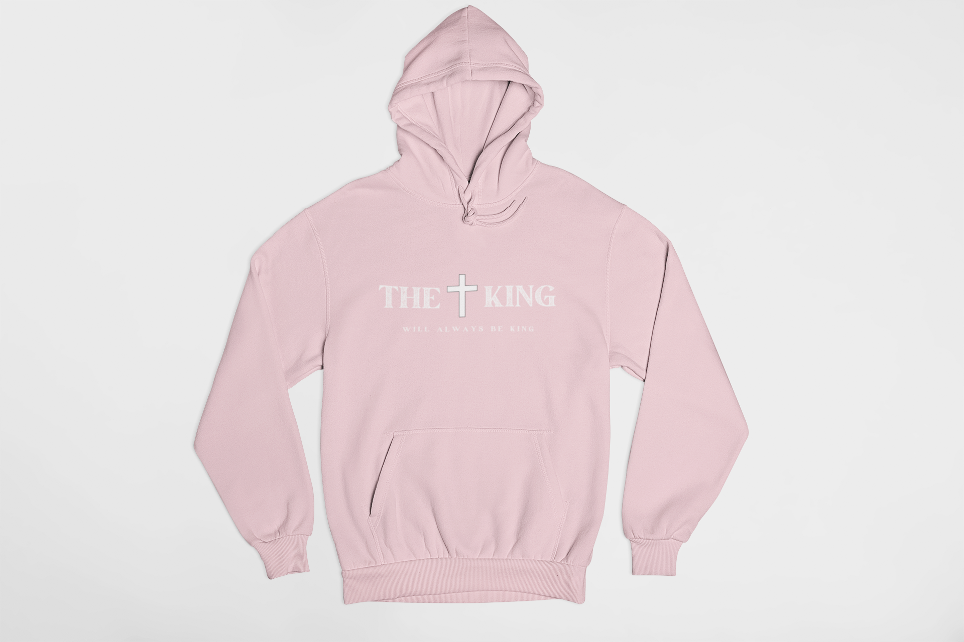 "The King Will Always Be King Christian hoodie with a cross design."
"Minimalist Christian hoodie with a faith-based message."
"Inspirational faith hoodie featuring a cross and bold typography."
"Christian pullover hoodie for church, worship, and everyday wear."
"Religious hoodie for believers and faith-driven individuals."