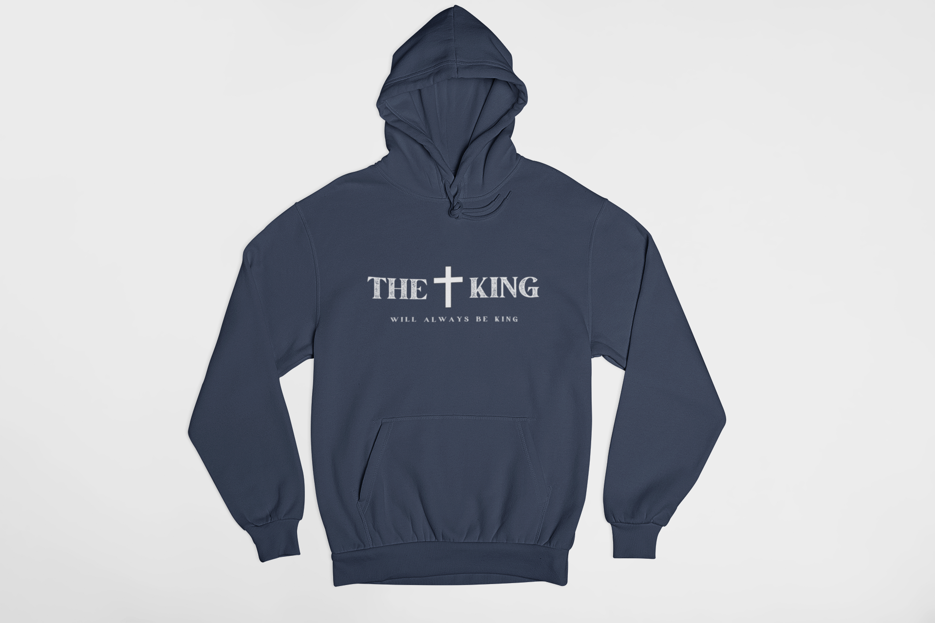 "The King Will Always Be King Christian hoodie with a cross design."
"Minimalist Christian hoodie with a faith-based message."
"Inspirational faith hoodie featuring a cross and bold typography."
"Christian pullover hoodie for church, worship, and everyday wear."
"Religious hoodie for believers and faith-driven individuals."