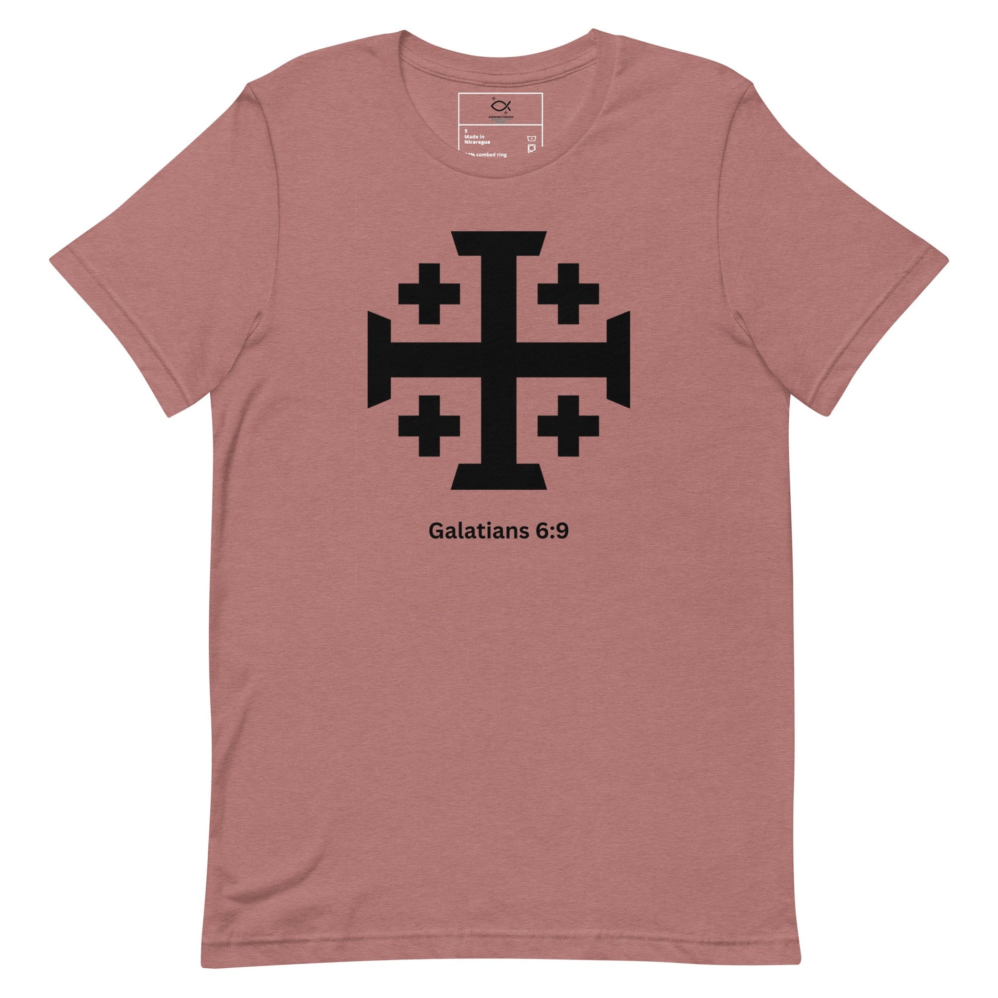 Galatians 6:9 Jerusalem Cross Shirt – Christian Perseverance Tee | t-shirts – GodSpeed Threads