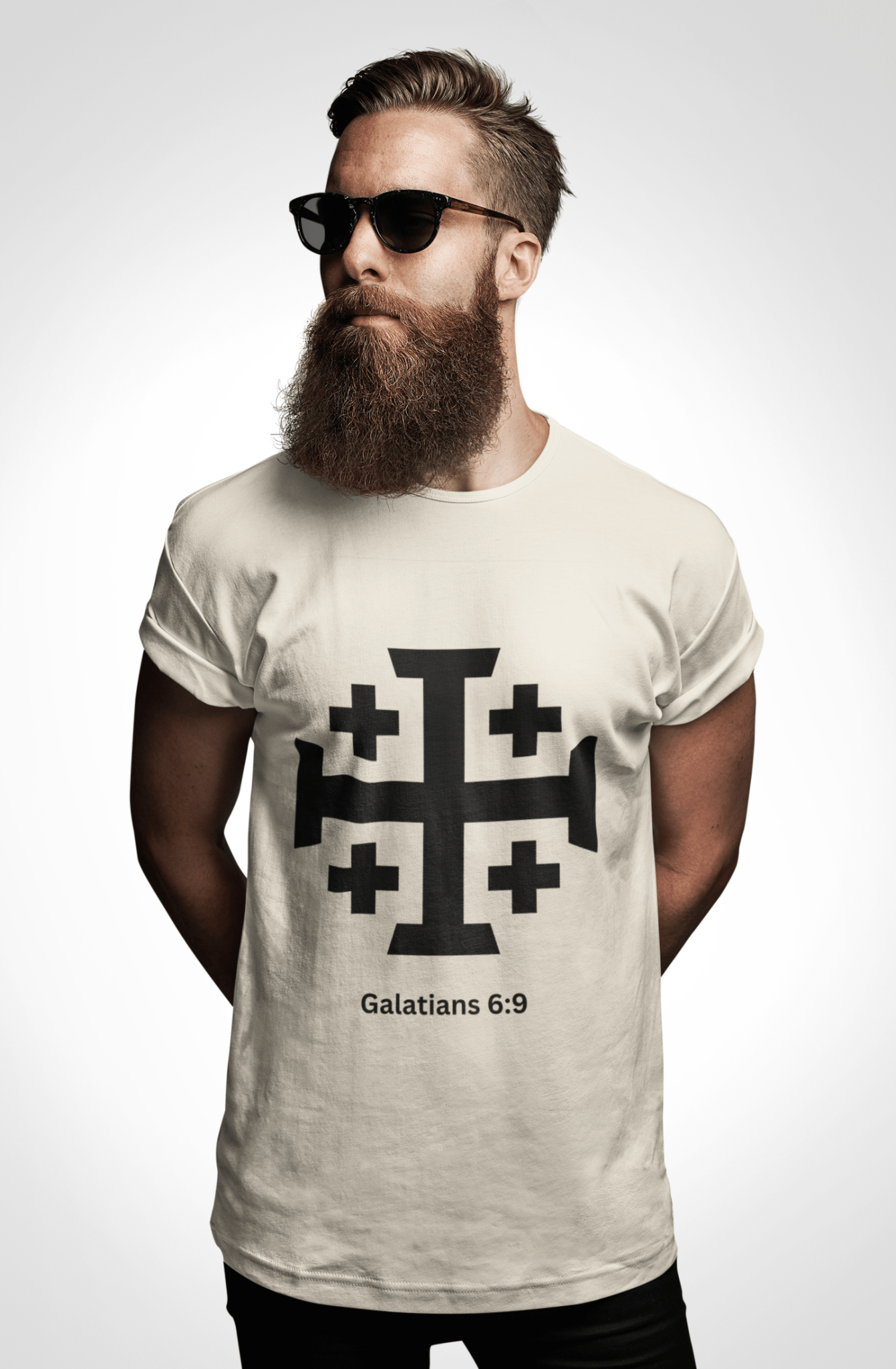 Galatians 6:9 Jerusalem Cross Shirt – Christian Perseverance Tee | t-shirts – GodSpeed Threads
