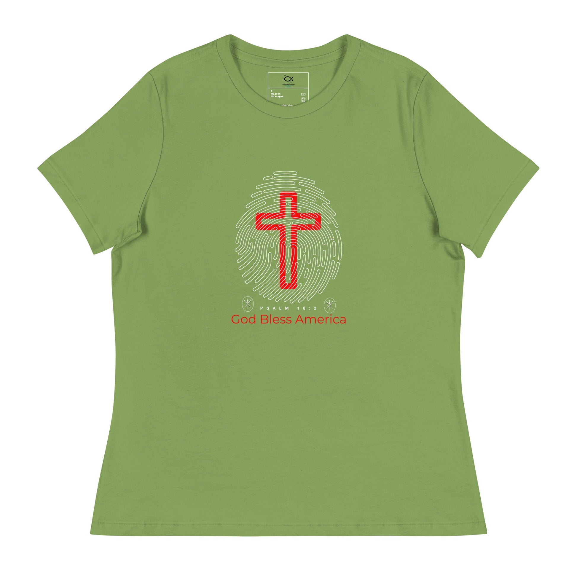 God Bless America T-Shirt – Psalm 18:2 Cross & Fingerprint Faith Tee (Unisex Fit) | – GodSpeed Threads