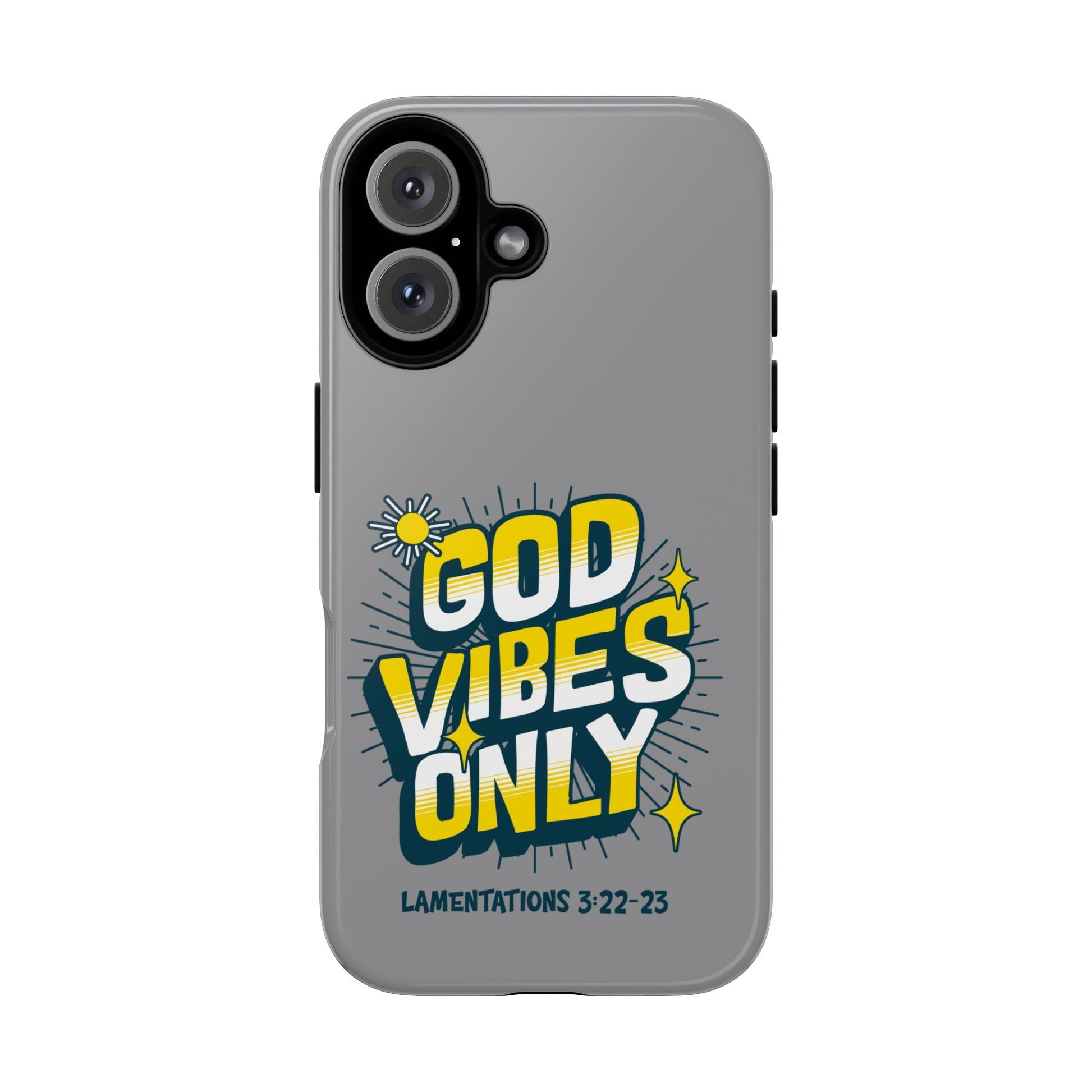 God Vibes Only Phone Case - Inspirational Tough Case, Positive Message Cover, Gift for Faith, Spirituality, Encouragement | Phone Case – GodSpeed Threads