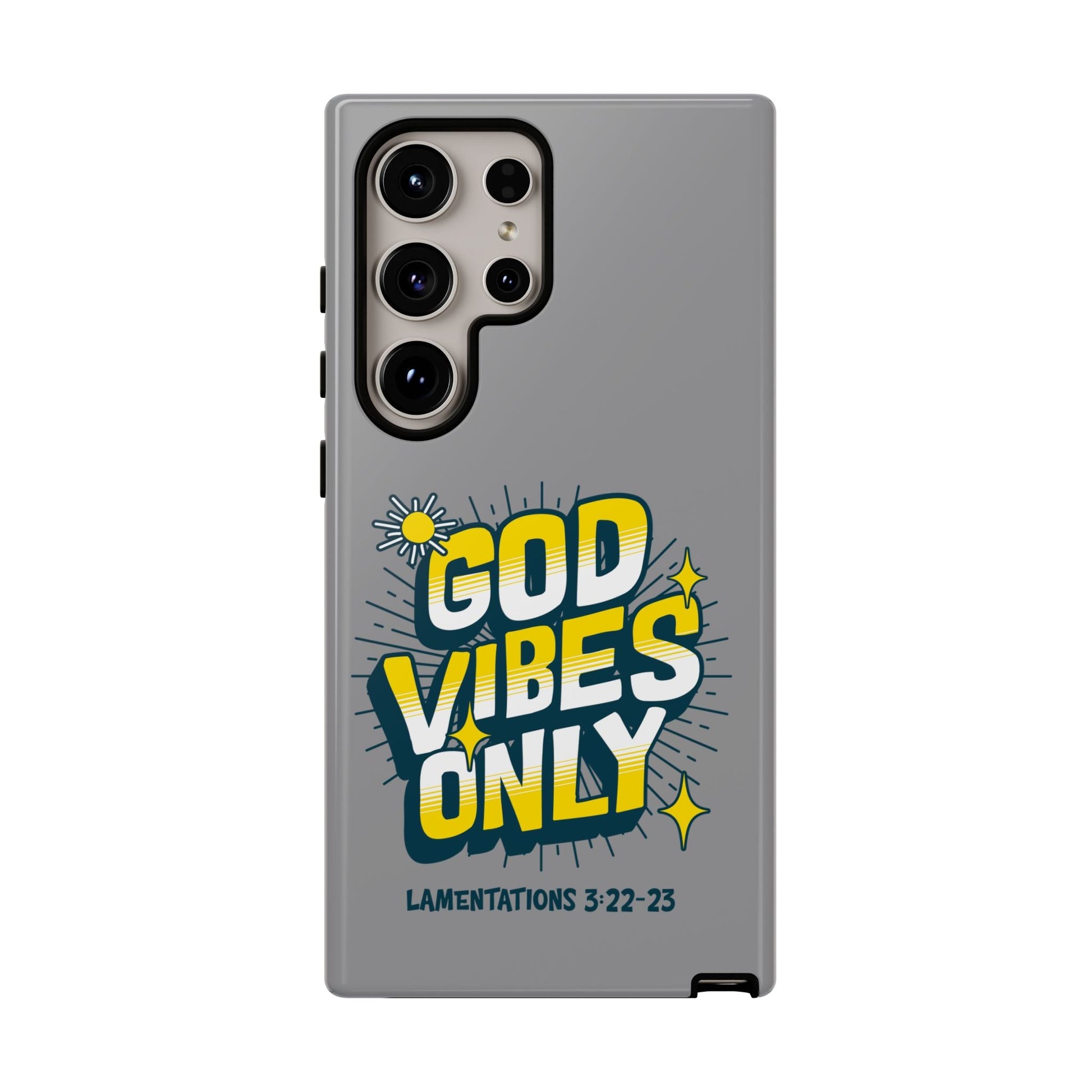 God Vibes Only Phone Case - Inspirational Tough Case, Positive Message Cover, Gift for Faith, Spirituality, Encouragement | Phone Case – GodSpeed Threads