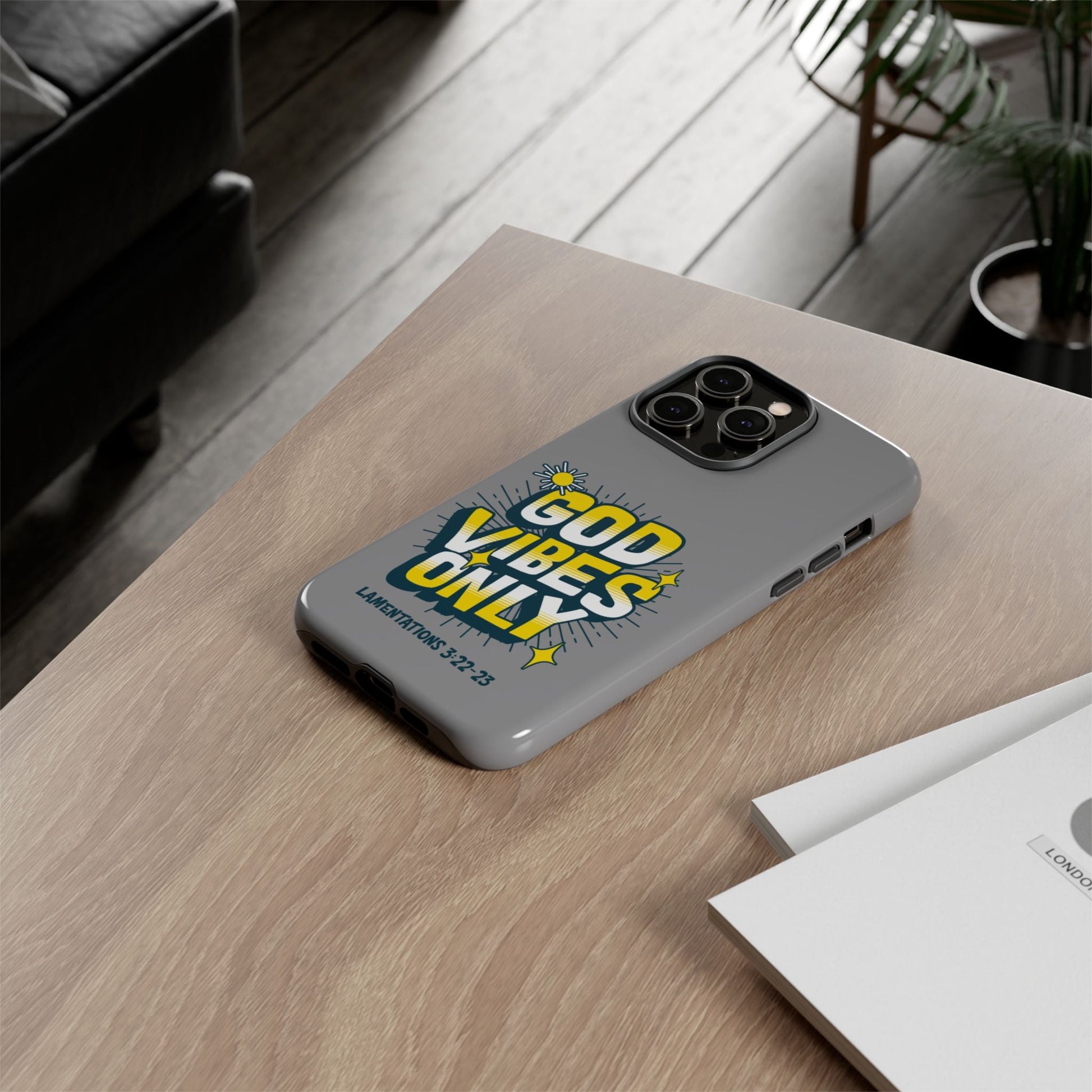 God Vibes Only Phone Case - Inspirational Tough Case, Positive Message Cover, Gift for Faith, Spirituality, Encouragement | Phone Case – GodSpeed Threads