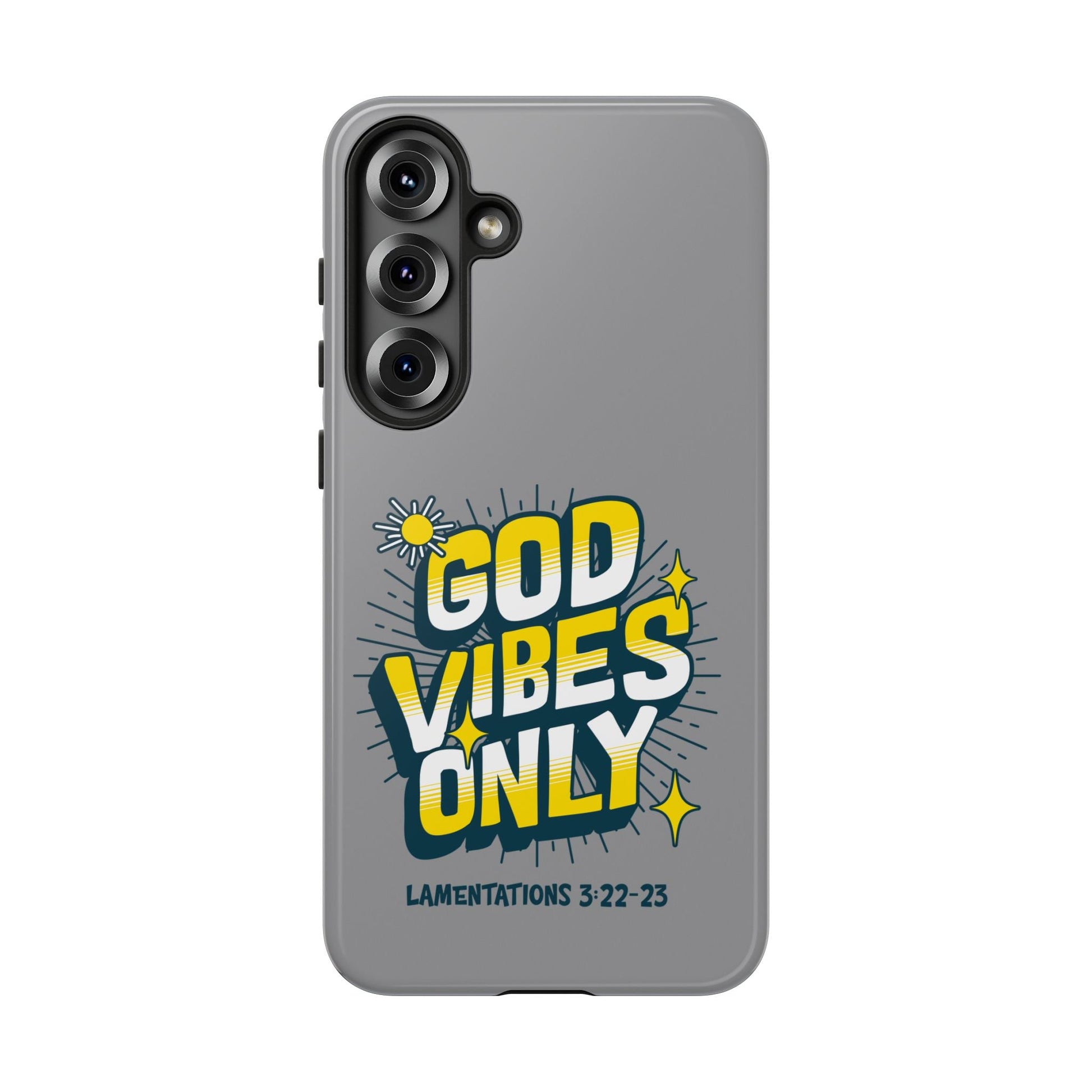 God Vibes Only Phone Case - Inspirational Tough Case, Positive Message Cover, Gift for Faith, Spirituality, Encouragement | Phone Case – GodSpeed Threads