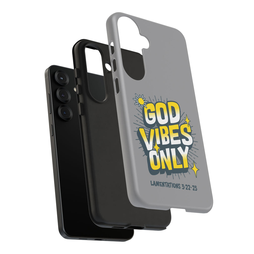 God Vibes Only Phone Case - Inspirational Tough Case, Positive Message Cover, Gift for Faith, Spirituality, Encouragement | Phone Case – GodSpeed Threads