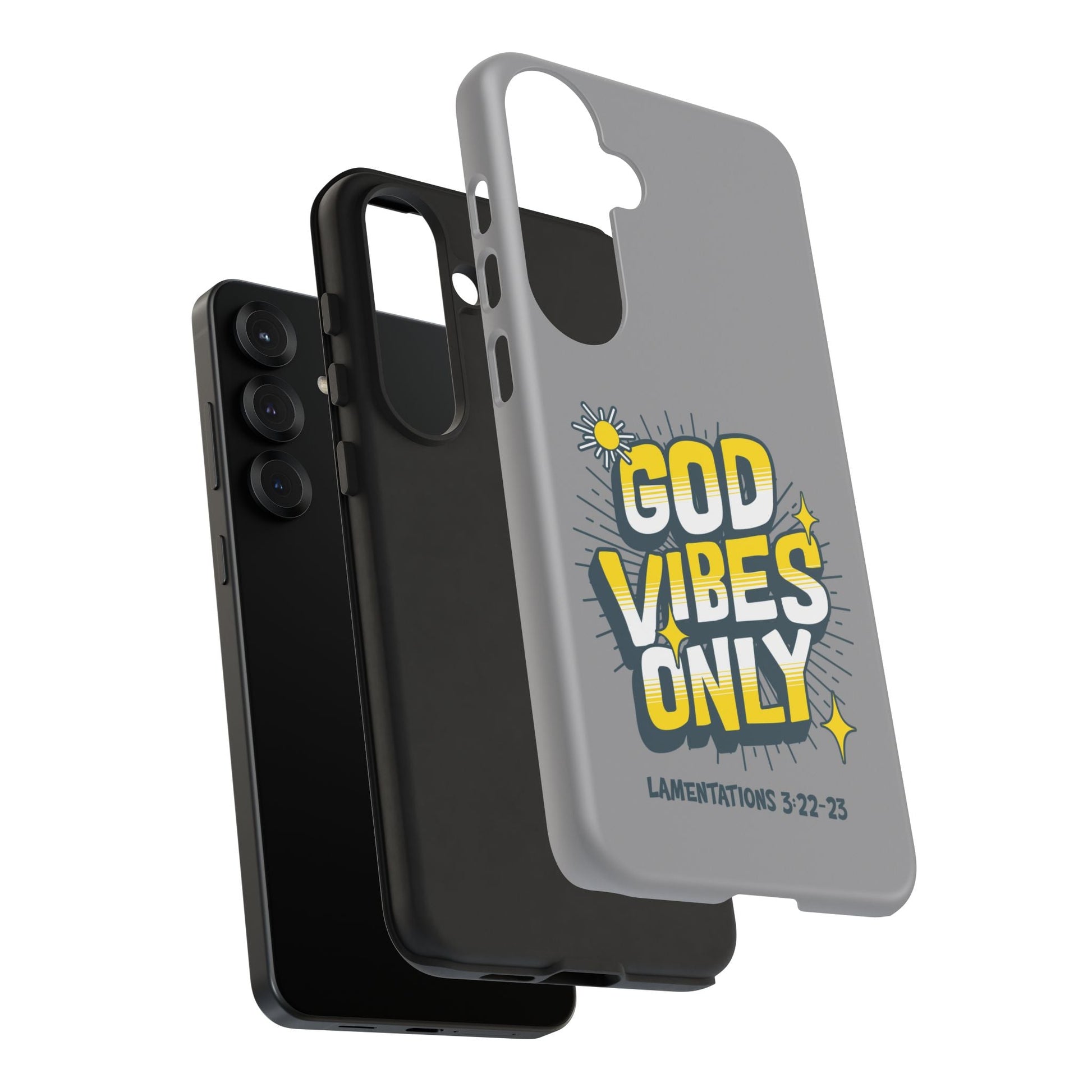 God Vibes Only Phone Case - Inspirational Tough Case, Positive Message Cover, Gift for Faith, Spirituality, Encouragement | Phone Case – GodSpeed Threads