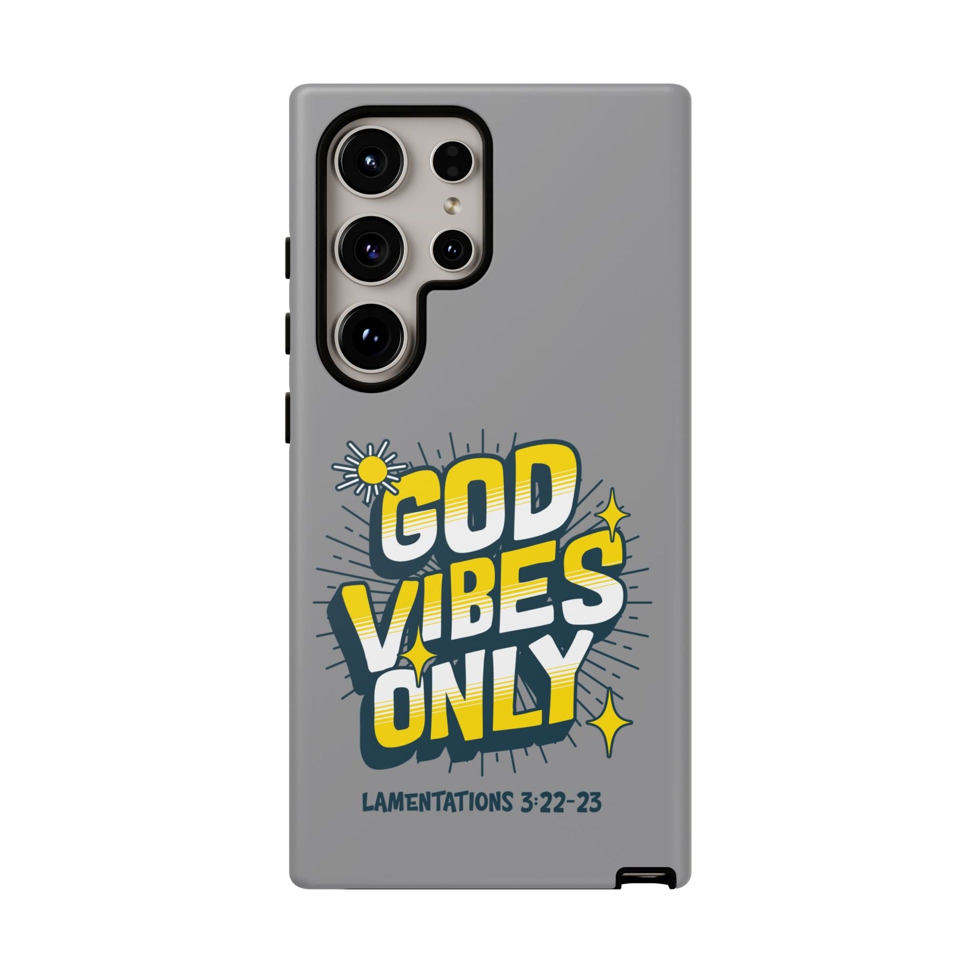 God Vibes Only Phone Case - Inspirational Tough Case, Positive Message Cover, Gift for Faith, Spirituality, Encouragement | Phone Case – GodSpeed Threads