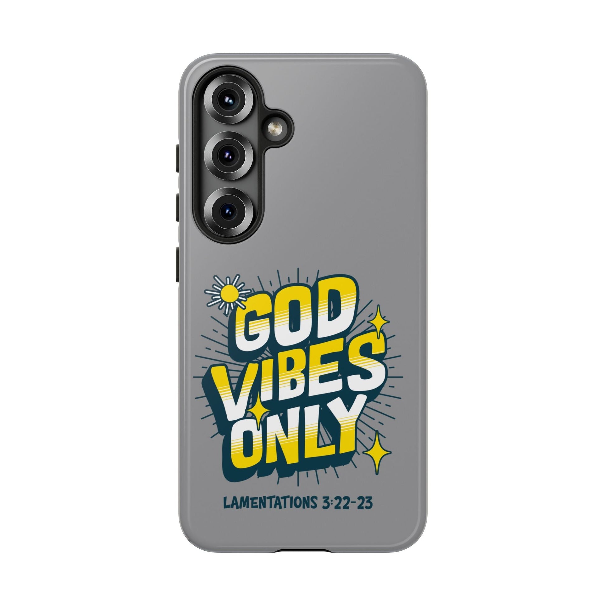 God Vibes Only Phone Case - Inspirational Tough Case, Positive Message Cover, Gift for Faith, Spirituality, Encouragement | Phone Case – GodSpeed Threads