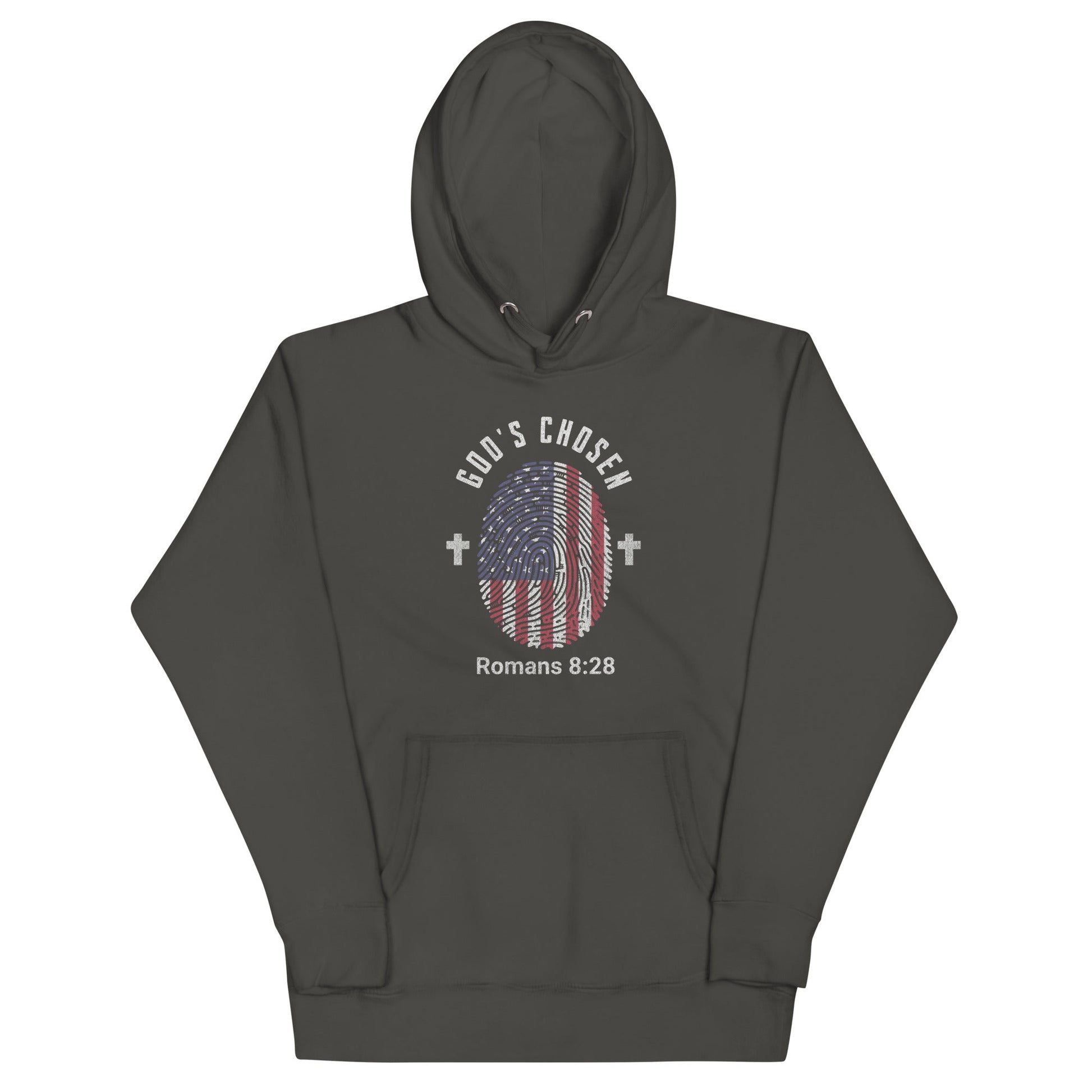 ✝️ God’s Chosen Romans 8:28 Hoodie – Faith & Strength in Every Step | Hoodies – GodSpeed Threads
