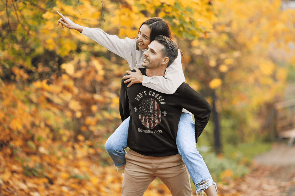 ⭐ God’s Chosen Romans 8:28 Sweatshirt – Faith & Identity Statement | sweatshirts – GodSpeed Threads
