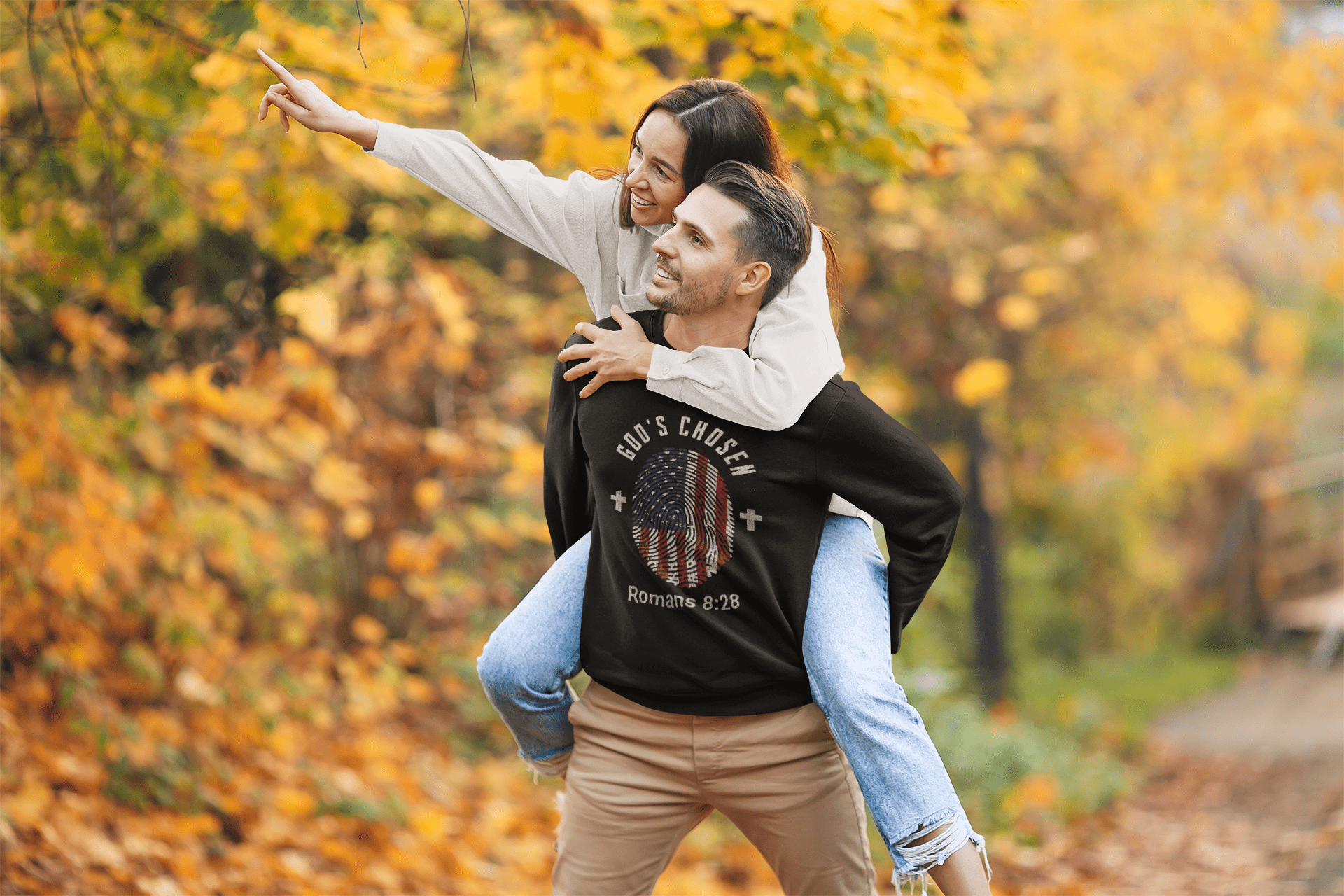 ⭐ God’s Chosen Romans 8:28 Sweatshirt – Faith & Identity Statement | sweatshirts – GodSpeed Threads