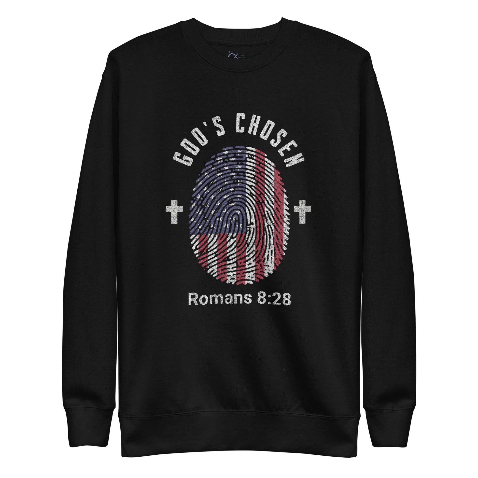 ⭐ God’s Chosen Romans 8:28 Sweatshirt – Faith & Identity Statement | sweatshirts – GodSpeed Threads