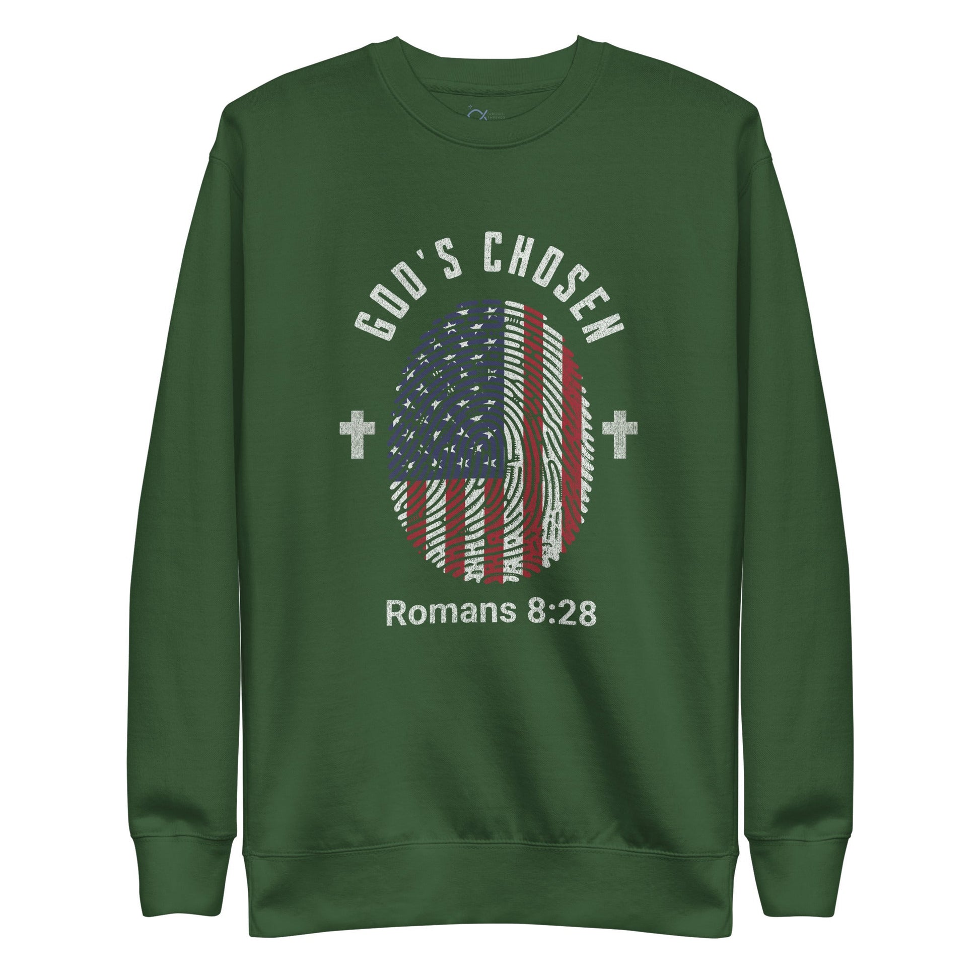 ⭐ God’s Chosen Romans 8:28 Sweatshirt – Faith & Identity Statement | sweatshirts – GodSpeed Threads