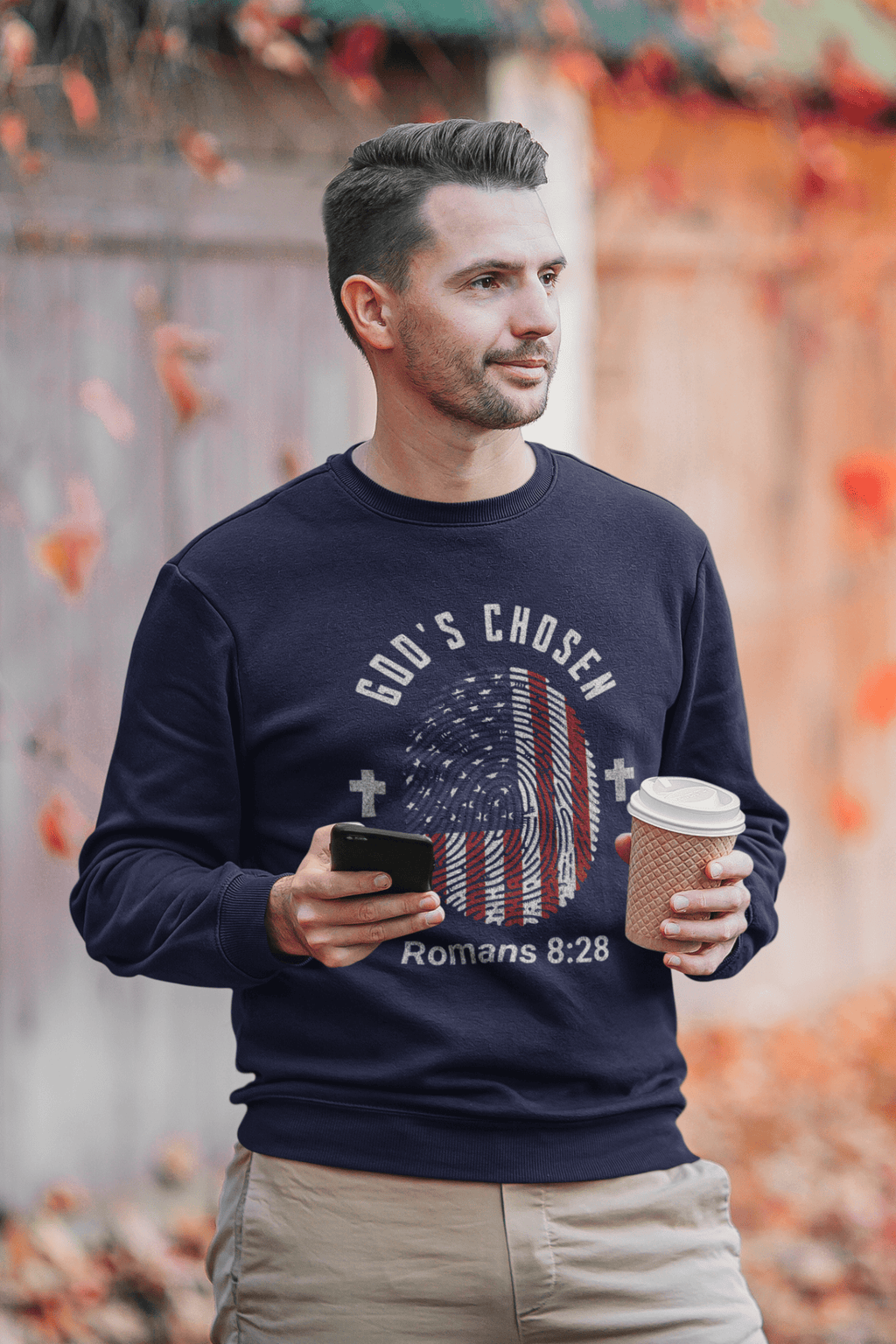 ⭐ God’s Chosen Romans 8:28 Sweatshirt – Faith & Identity Statement | sweatshirts – GodSpeed Threads