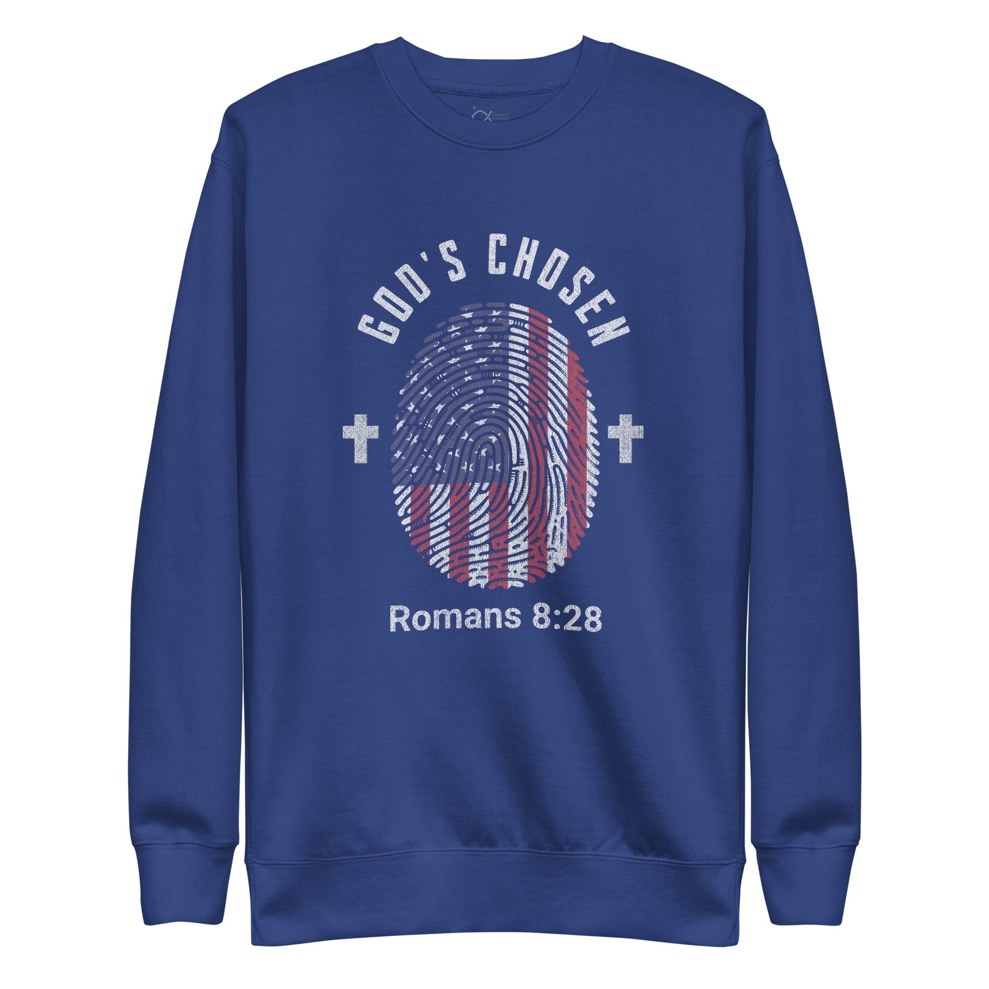 ⭐ God’s Chosen Romans 8:28 Sweatshirt – Faith & Identity Statement | sweatshirts – GodSpeed Threads
