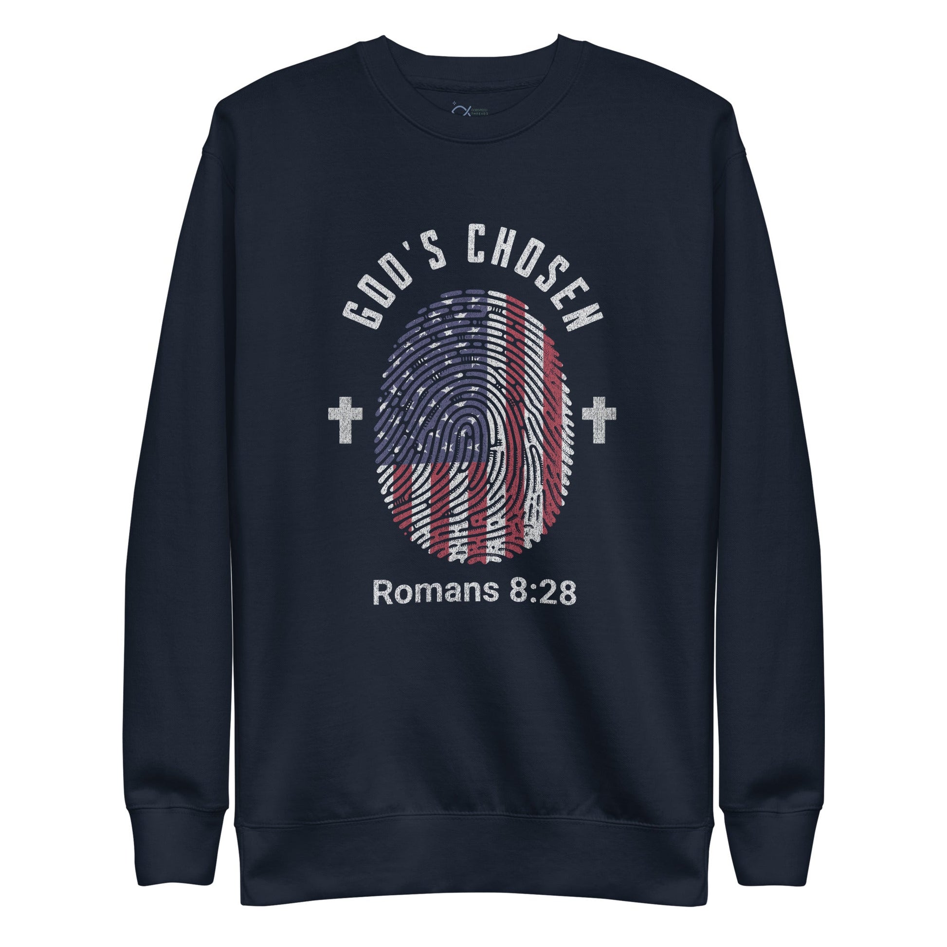 ⭐ God’s Chosen Romans 8:28 Sweatshirt – Faith & Identity Statement | sweatshirts – GodSpeed Threads