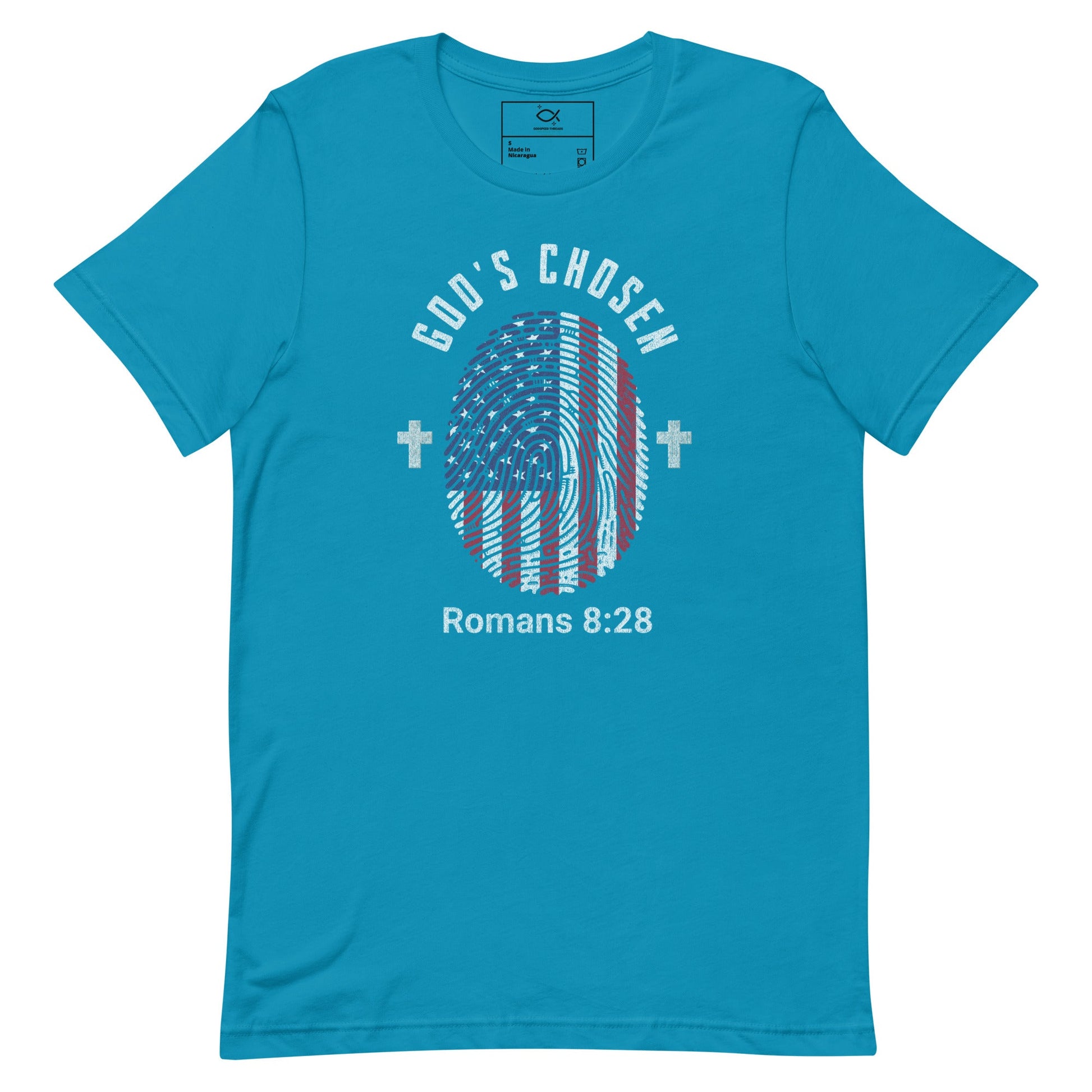 God’s Chosen T-Shirt – Romans 8:28 Patriotic Christian Apparel | T-Shirt – GodSpeed Threads
