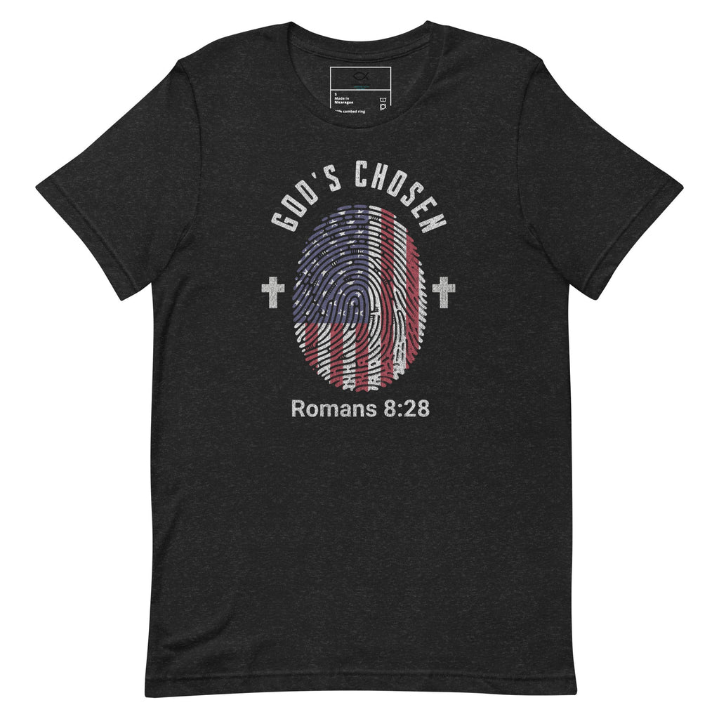 God’s Chosen T-Shirt – Romans 8:28 Patriotic Christian Apparel | T-Shirt – GodSpeed Threads