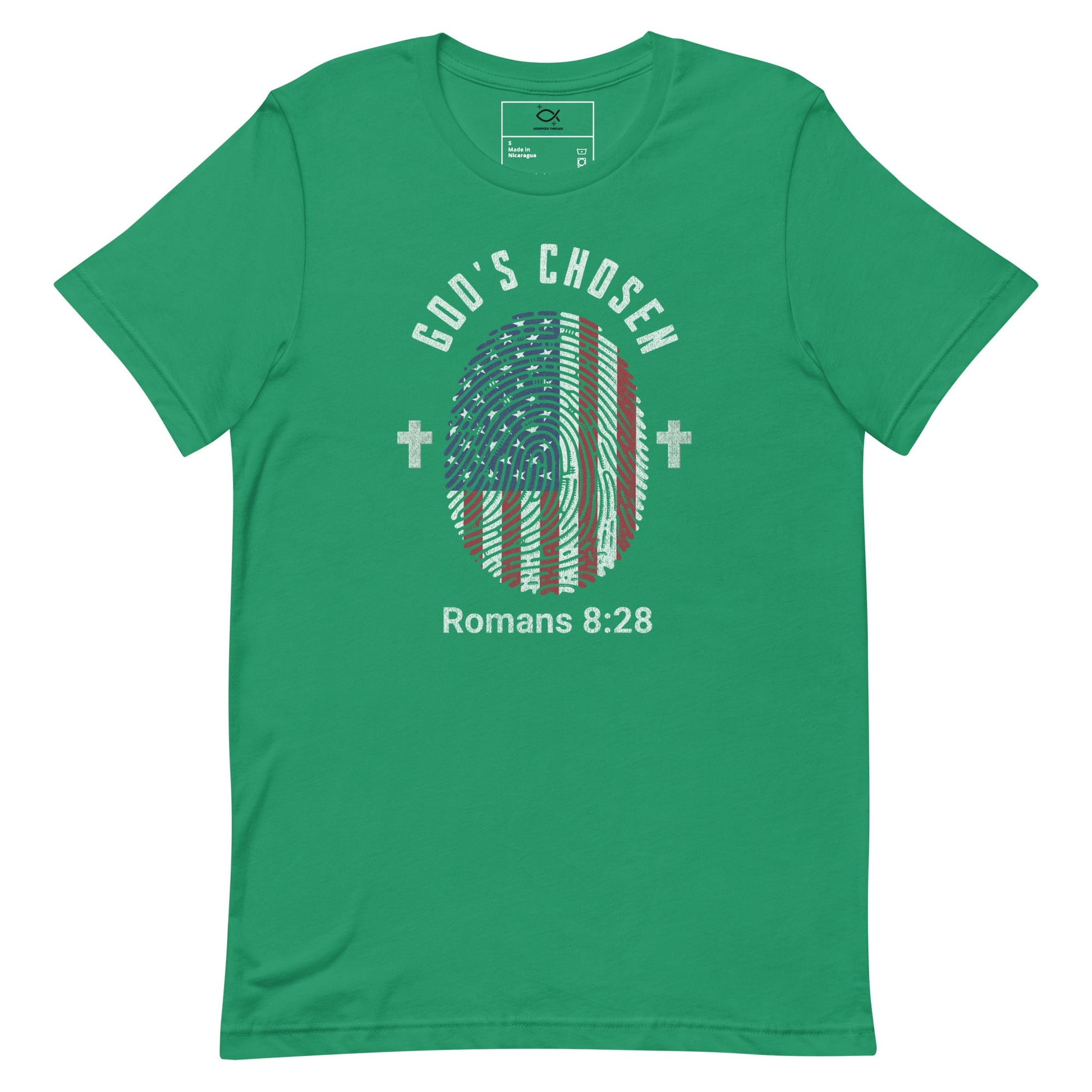God’s Chosen T-Shirt – Romans 8:28 Patriotic Christian Apparel | T-Shirt – GodSpeed Threads