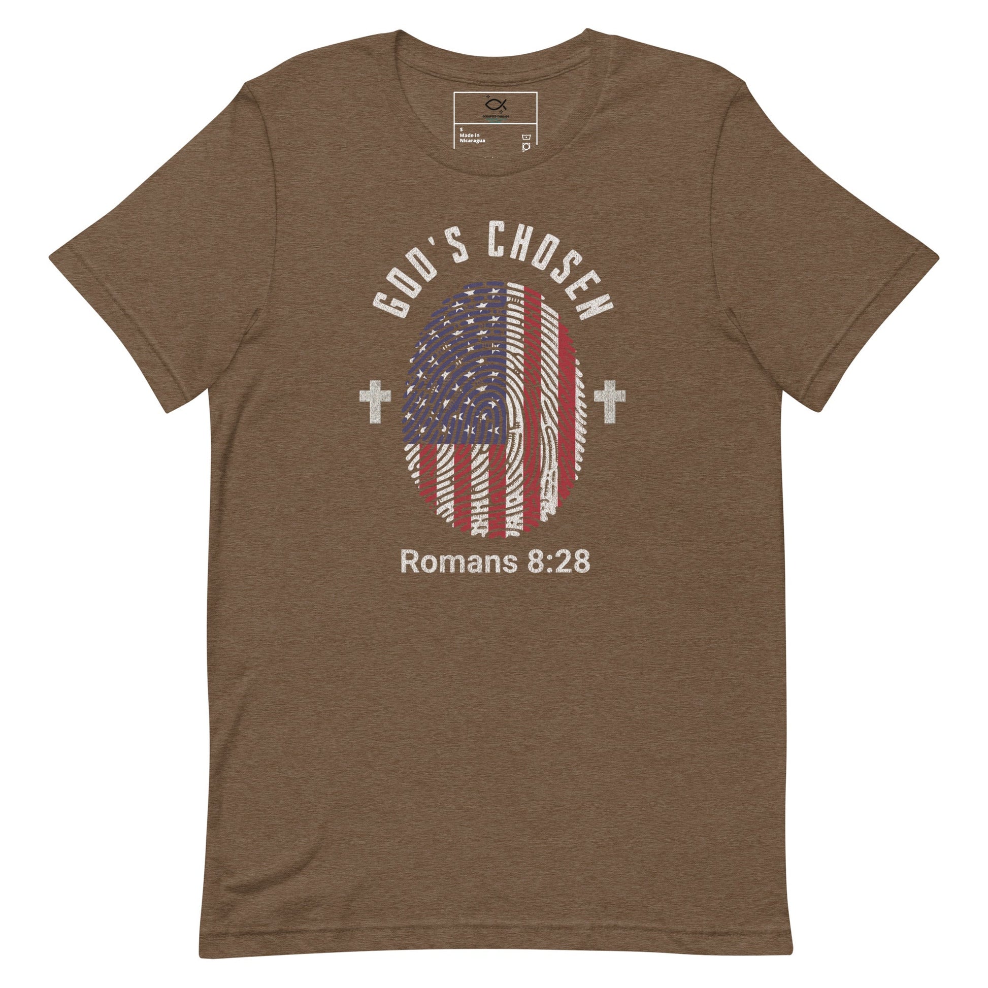 God’s Chosen T-Shirt – Romans 8:28 Patriotic Christian Apparel | T-Shirt – GodSpeed Threads