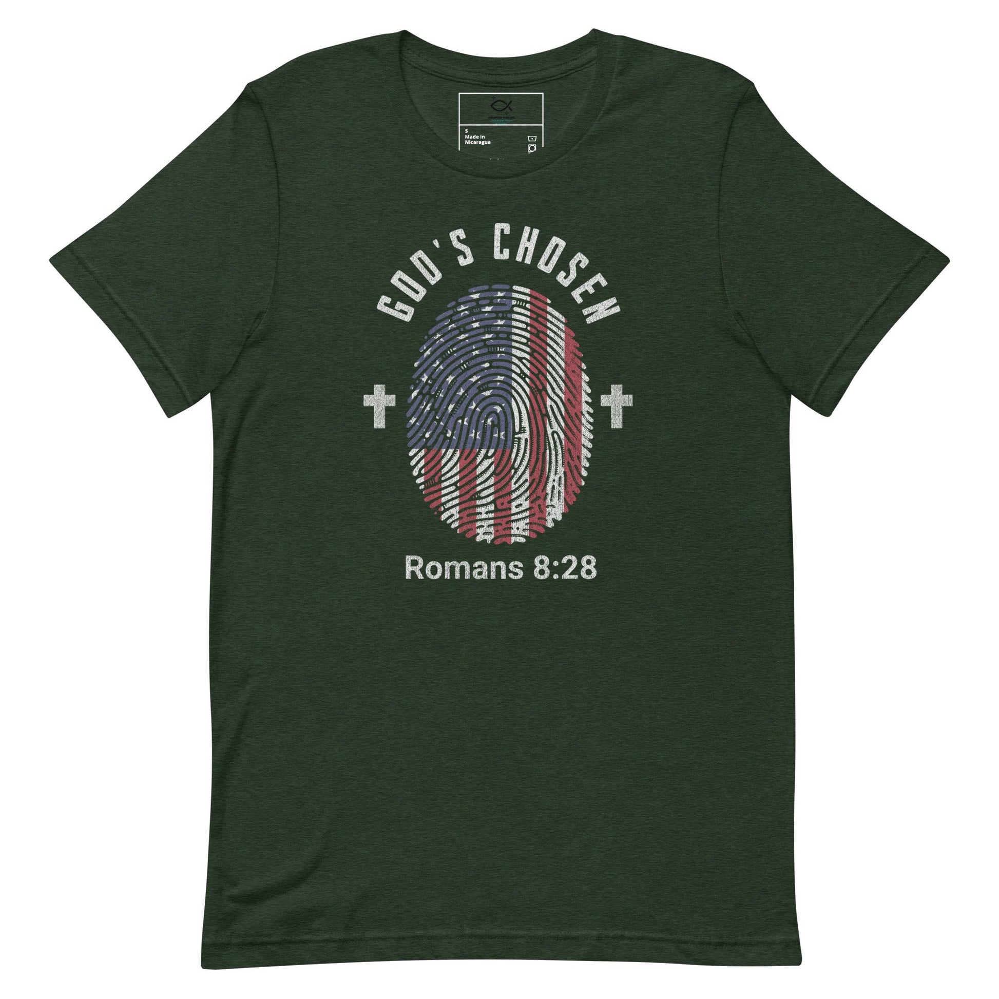 God’s Chosen T-Shirt – Romans 8:28 Patriotic Christian Apparel | T-Shirt – GodSpeed Threads