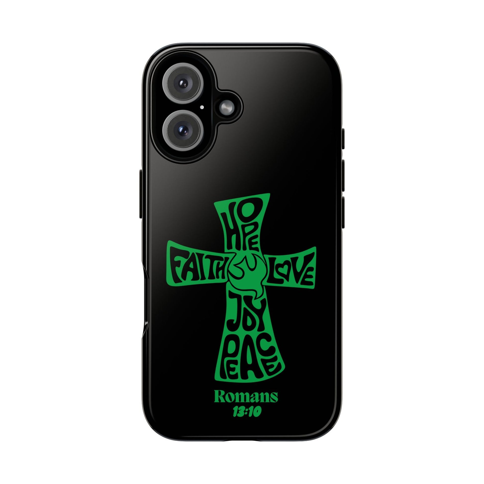 ⭐ Green Cross Design Phone Case – Faith & Renewal | Phone Case – GodSpeed Threads