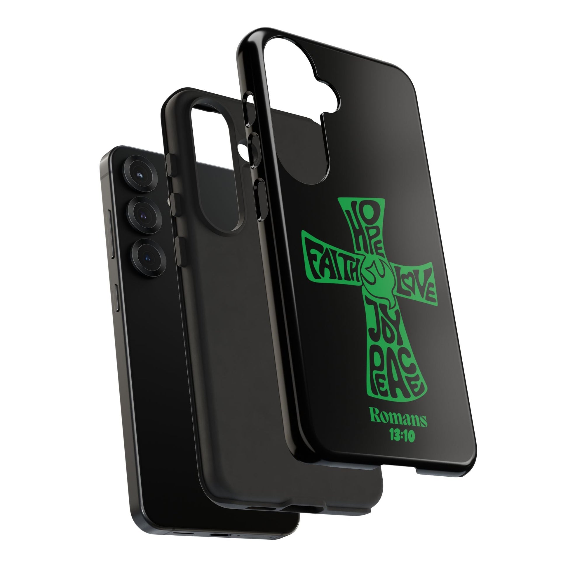 ⭐ Green Cross Design Phone Case – Faith & Renewal | Phone Case – GodSpeed Threads