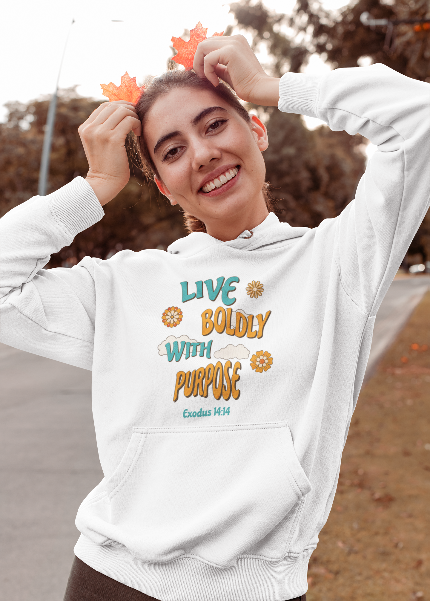 Live Boldly With Purpose – Exodus 14:14 Hoodie