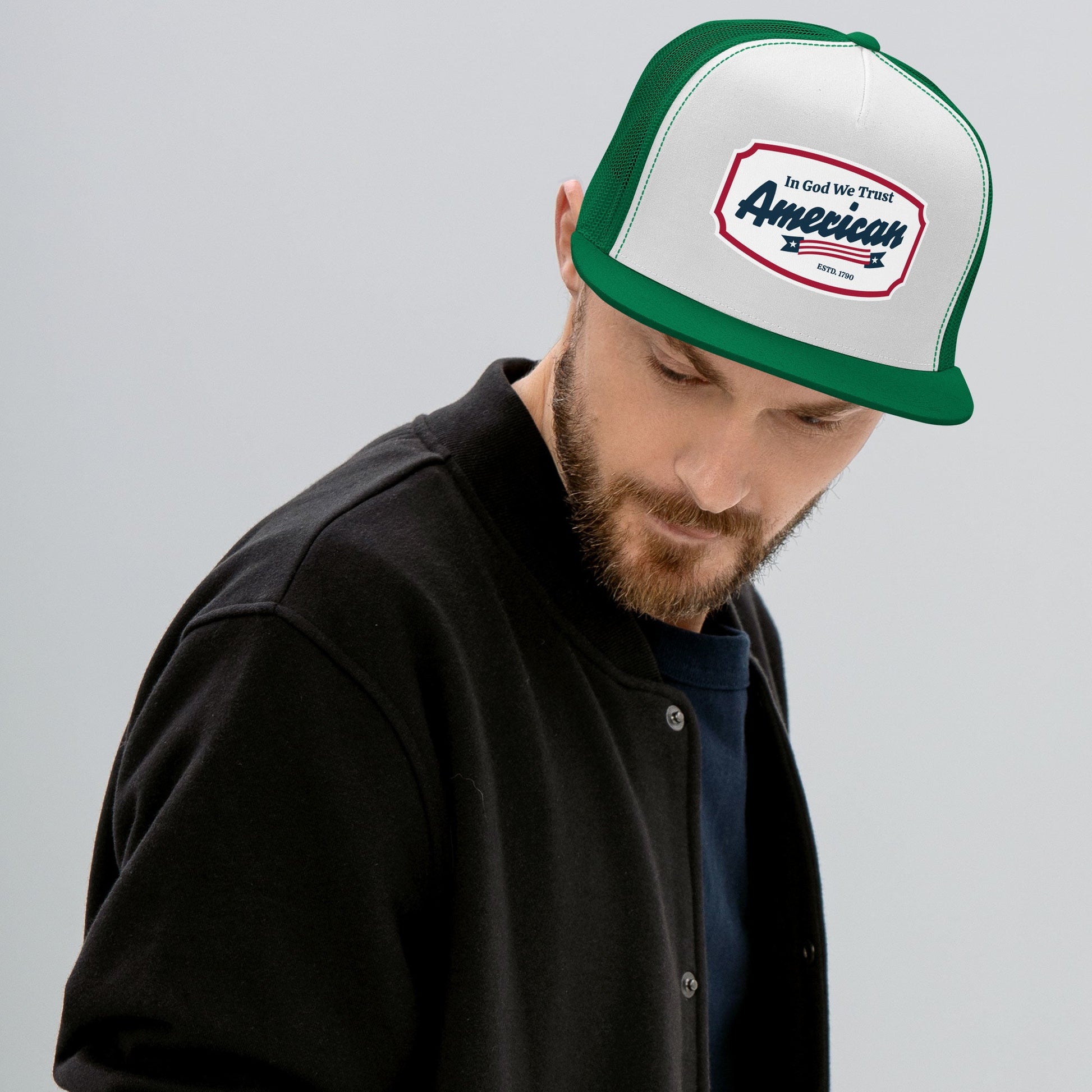 ?? In God We Trust – American Trucker Snapback Hat | Hats – GodSpeed Threads