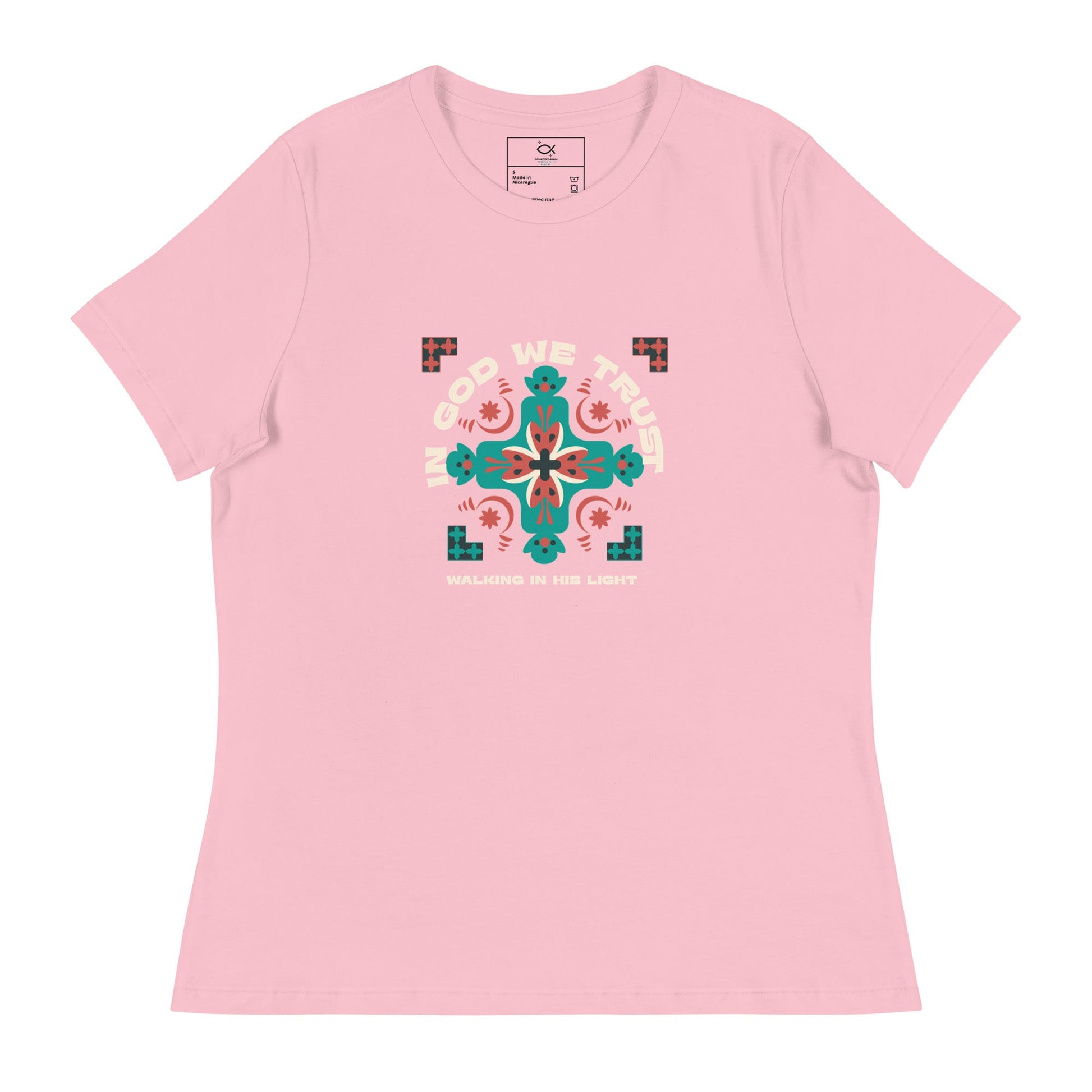 In God We Trust T-Shirt – Walking in His Light Cross Design (Unisex Fit) | – GodSpeed Threads