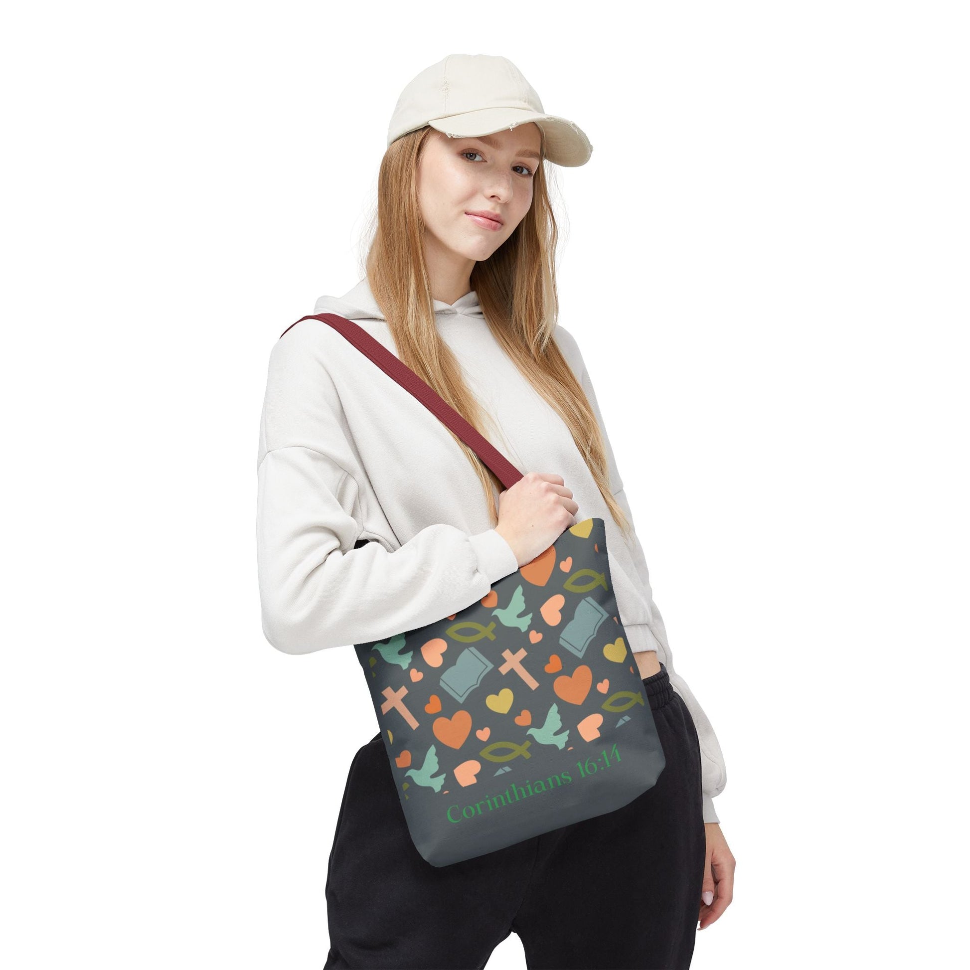 Inspirational Tote Bag - Faith, Love, Hope, Gift for Her, Spiritual Accessories, Bible Verse Tote | Bags – GodSpeed Threads